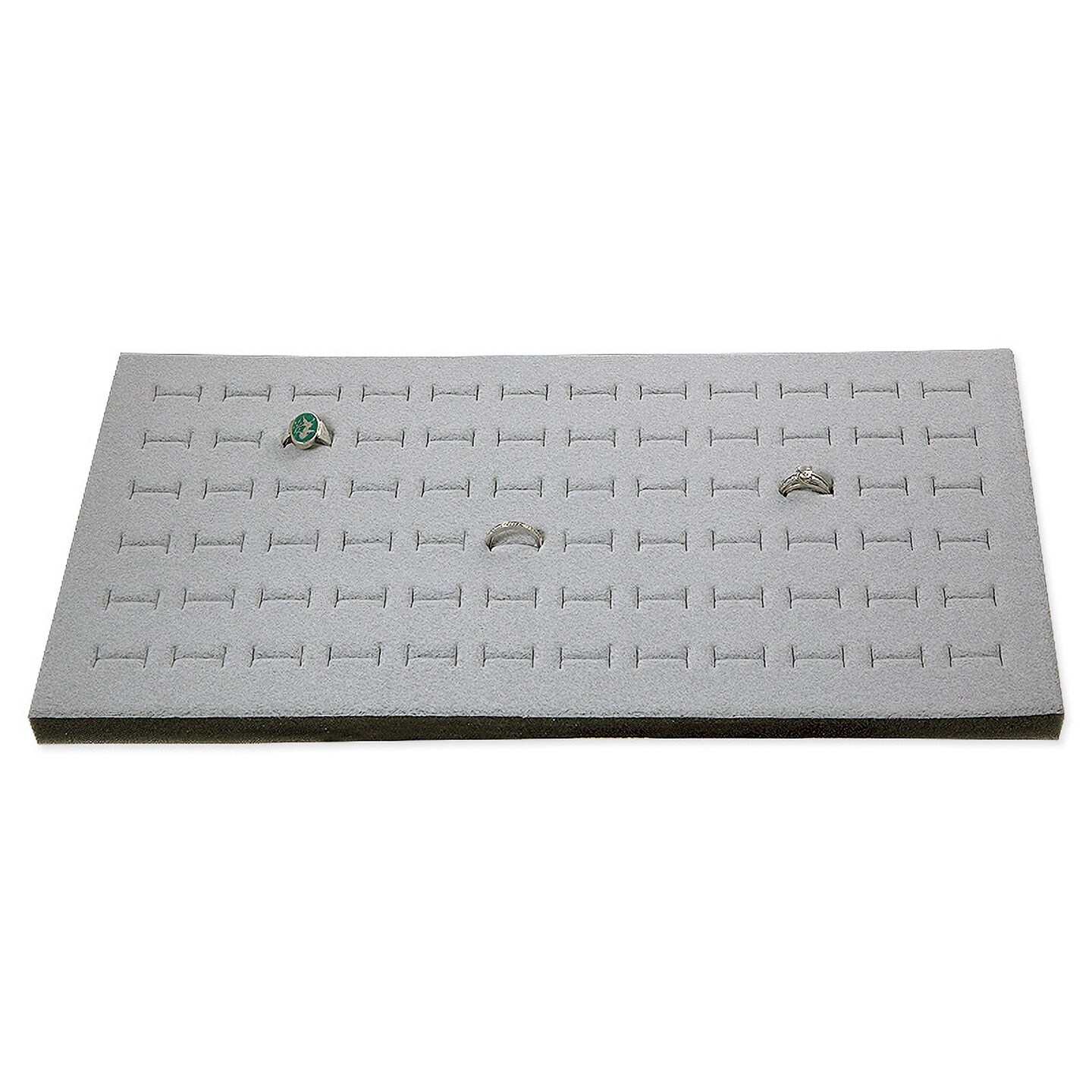JewelrySupply Foam Ring Pad Standard Size Grey (Holds 72 Rings)