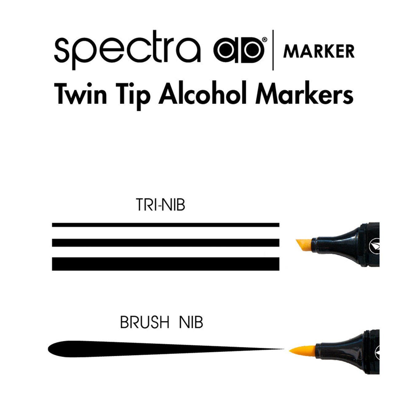 Spectra AD Marker, Tri-Nib & Brush Dual-Tip, Gray Color Family