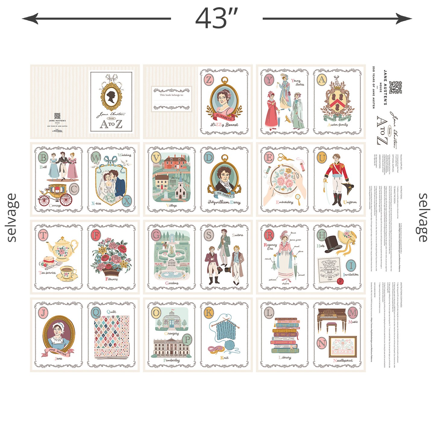 Emma Soft Book Panel (pd16547-panel) | Emma | Riley Blake Designs | Riley Blake