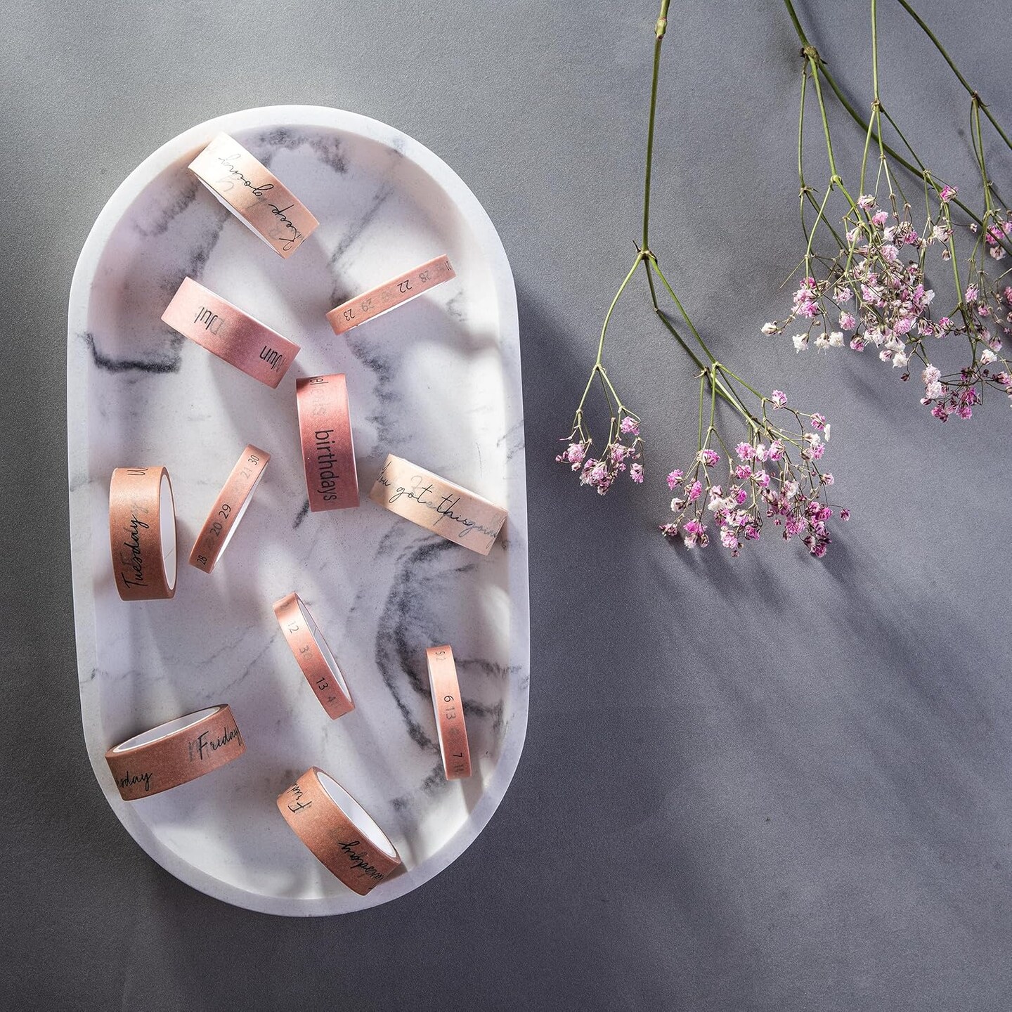 Pastel Washi Tape Set 5 Rolls Decorative Scrapbook Tape (Planner)