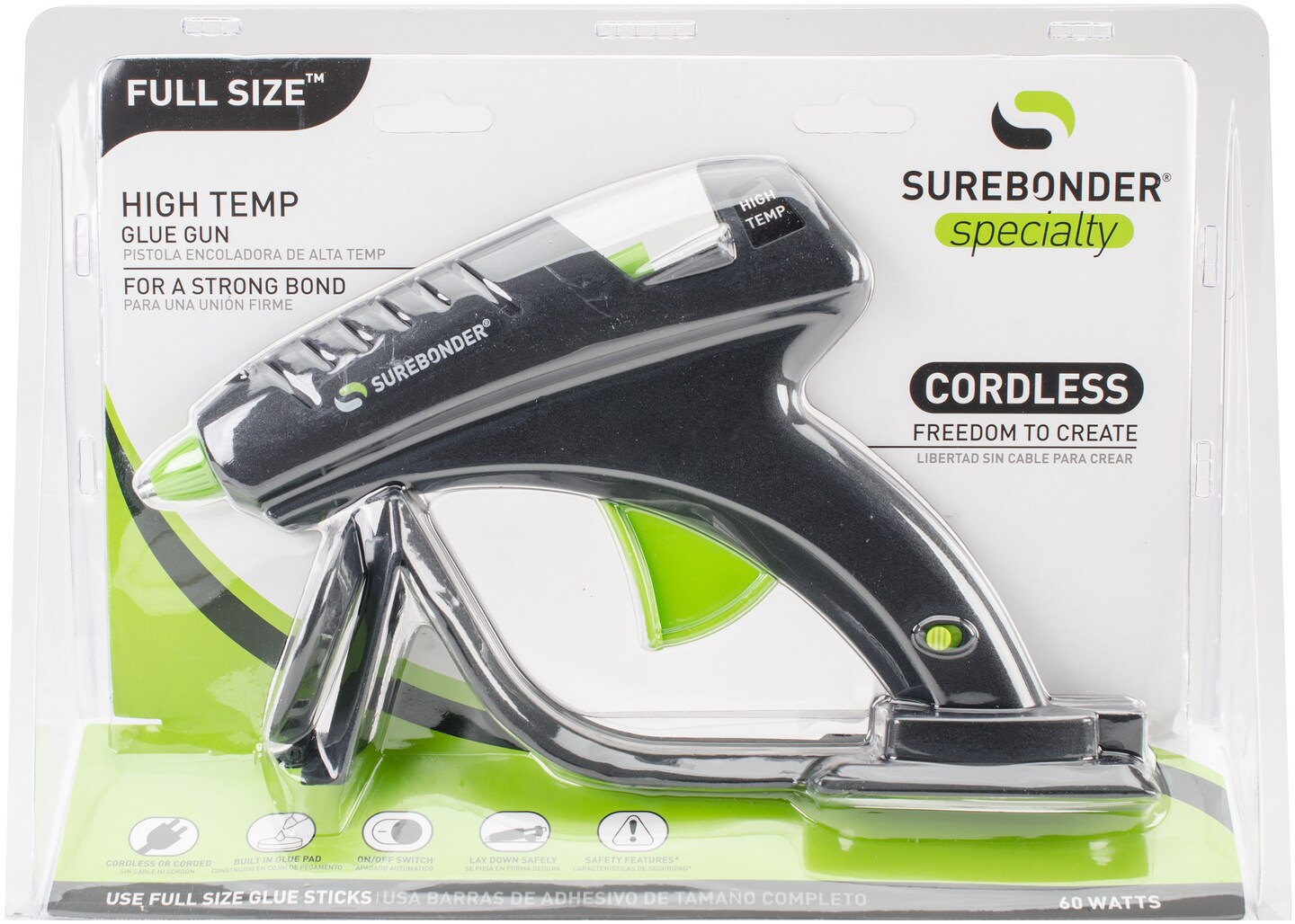 Surebonder High-Temp Cordless Glue Gun-Black