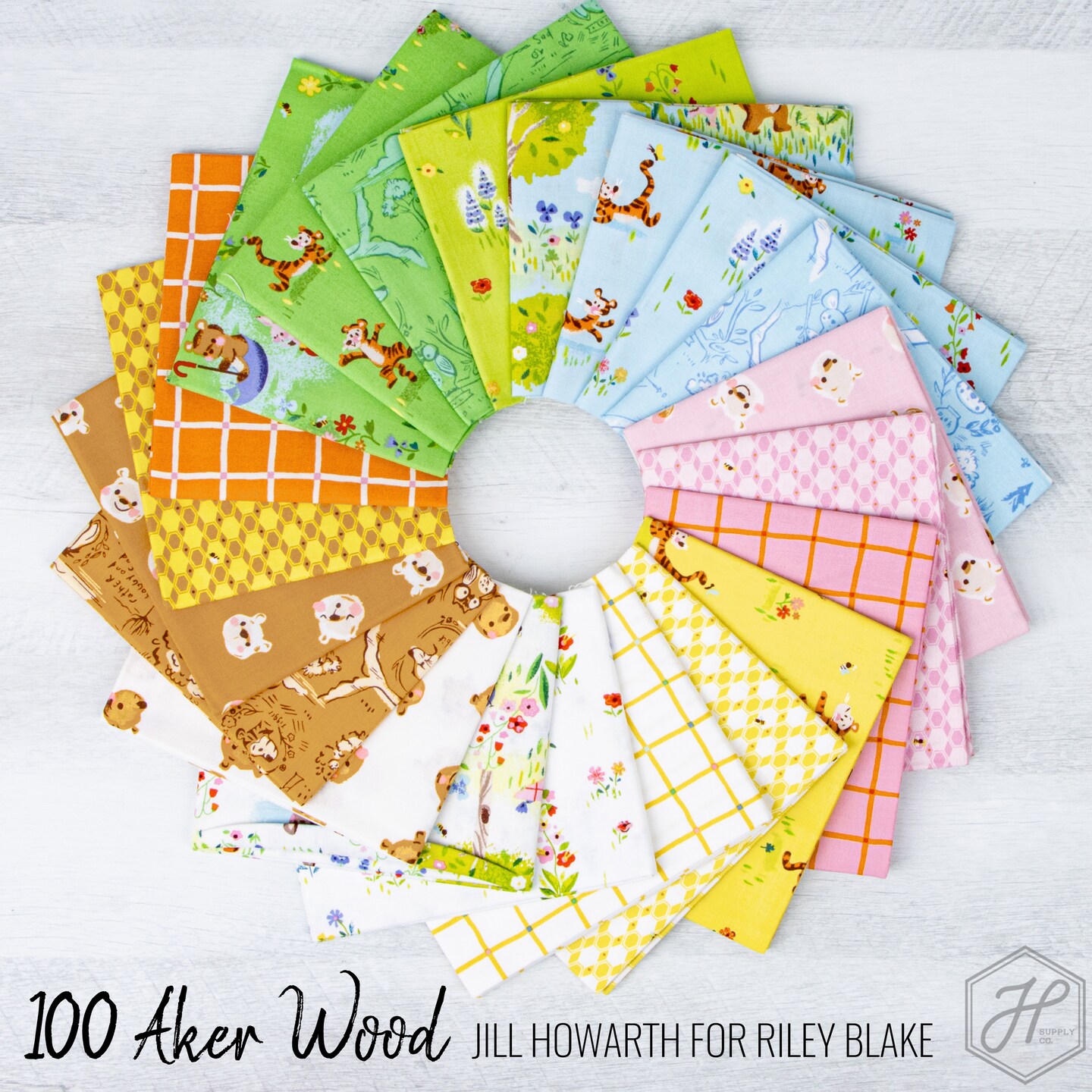 Tigger Bounce in Yellow (c15173-yellow) | 100 Aker Woods | Jill Howarth | Riley Blake