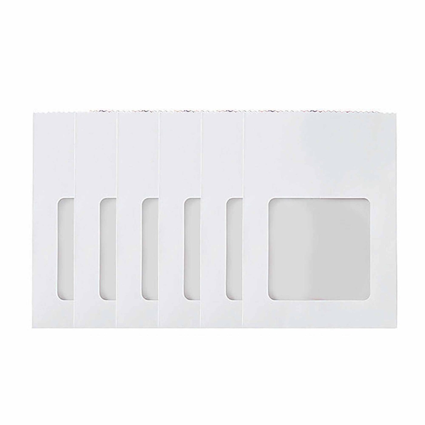 5 3/4&#x22; x 8&#x22; White Paper Treat Bags with Cellophane Window - 24 Pc.