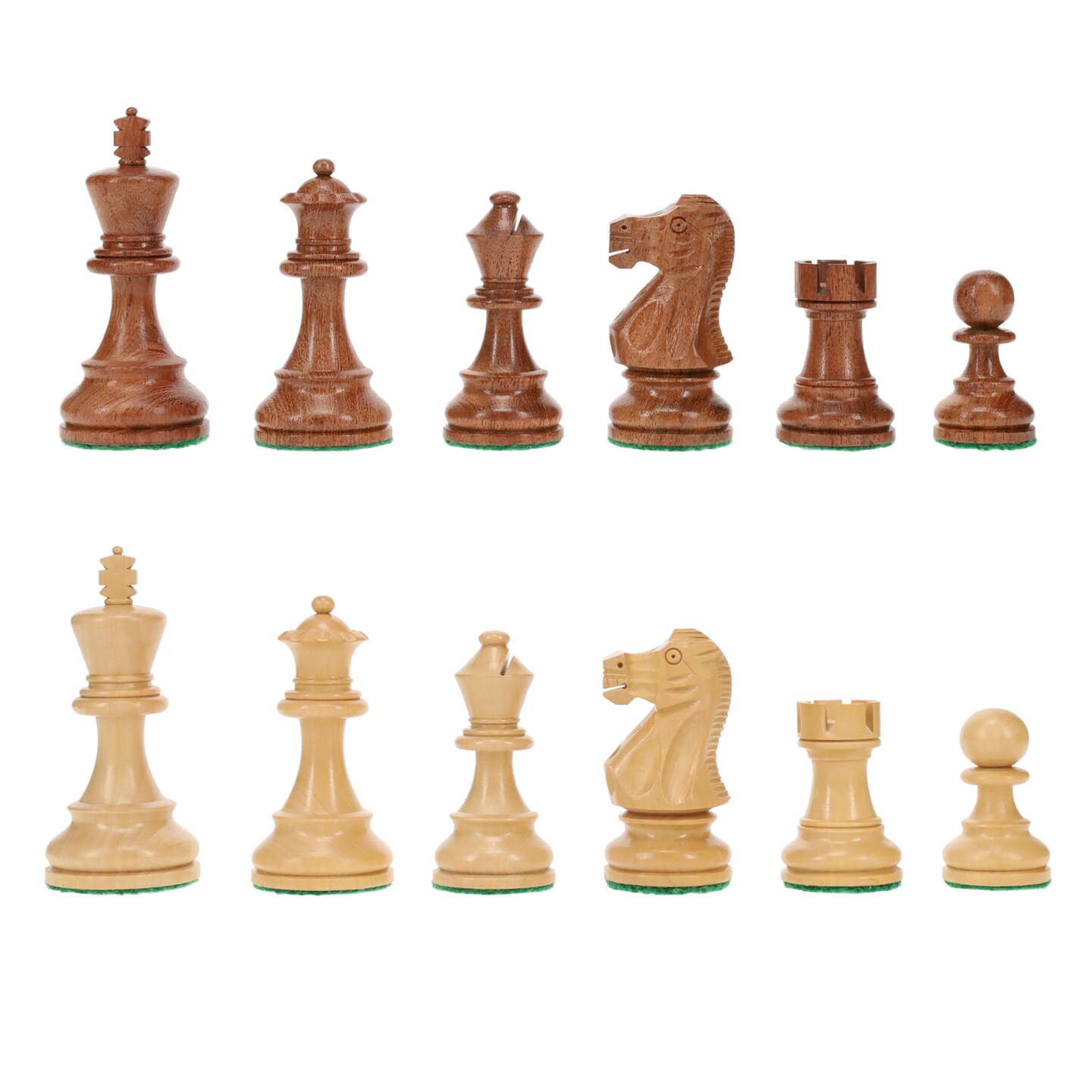 WE Games Wooden English Chess Pieces, Weighted with 3.5 inch King 