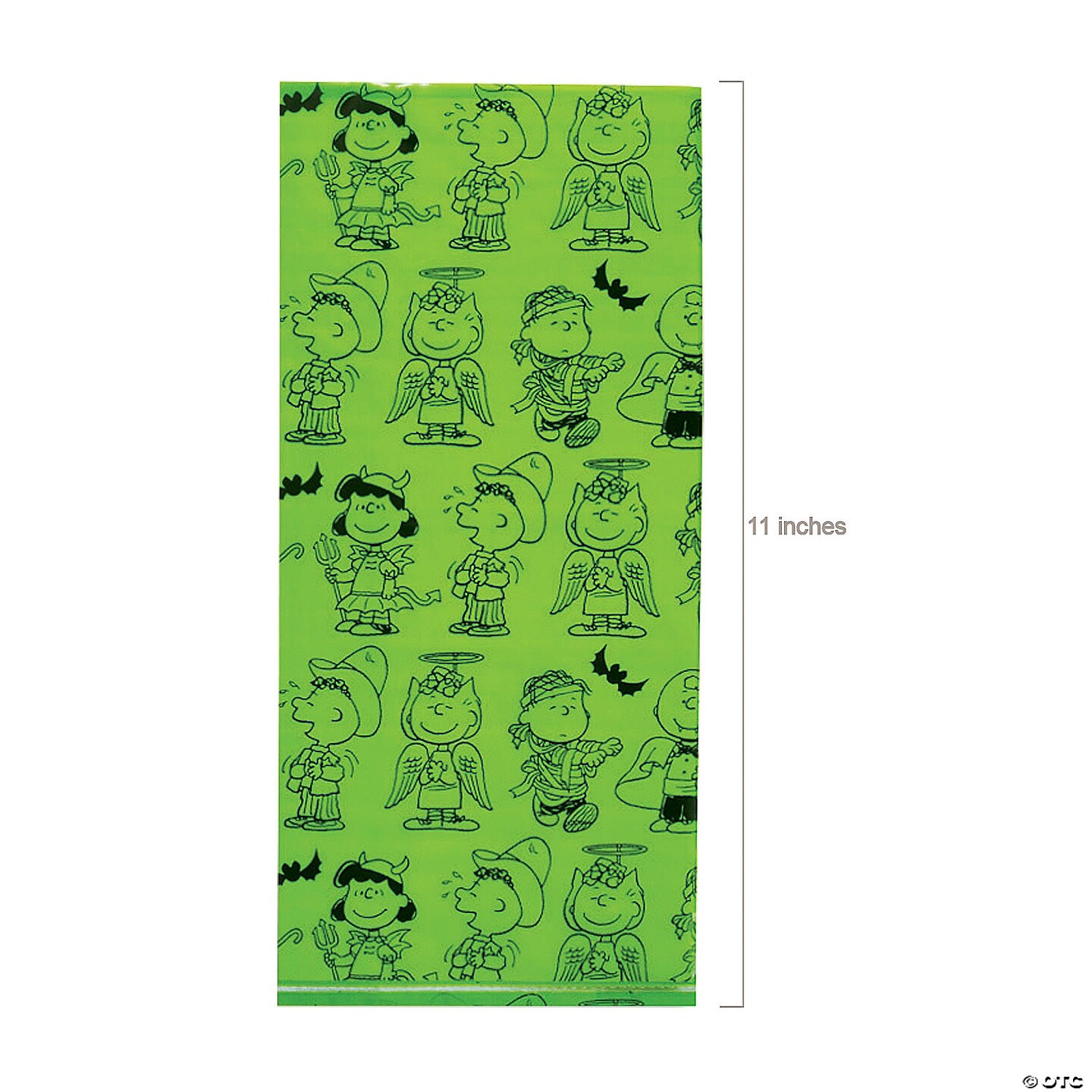 5&#x22; x 2 1/2&#x22; x 11 1/2&#x22; Small Peanuts&#xAE; Halloween Cellophane Treat Bags - 12 Pc.