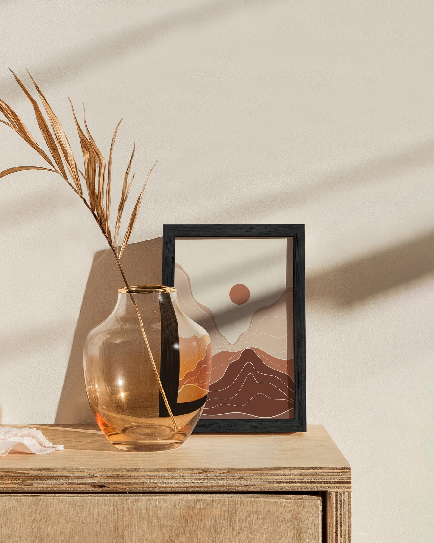 Haus and Hues Oak Wood Picture Frames Matted with Real Glass