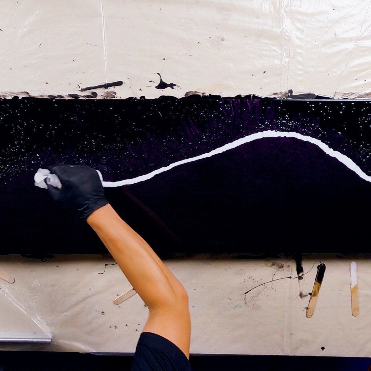 Super Clear Craft Art Resin Kit, Create Your Own DARK Ocean Resin Crafts! Includes Epoxy, Mica Colors & Supercolors Pigment Dispersion colors