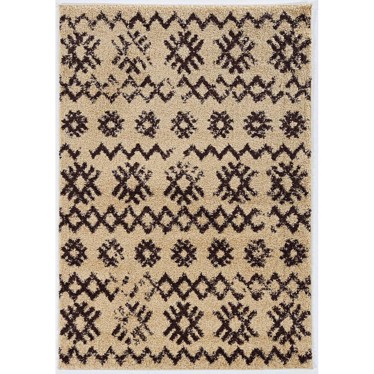 Moroccan Mekenes Camel Area Rug 8X10 Modern Style Neutral Shag Design