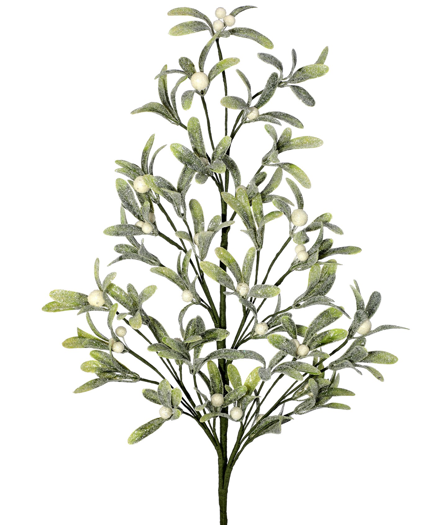 36&#x22; FROSTED MISTLETOE BERRY SPRAY - WATERPROOF