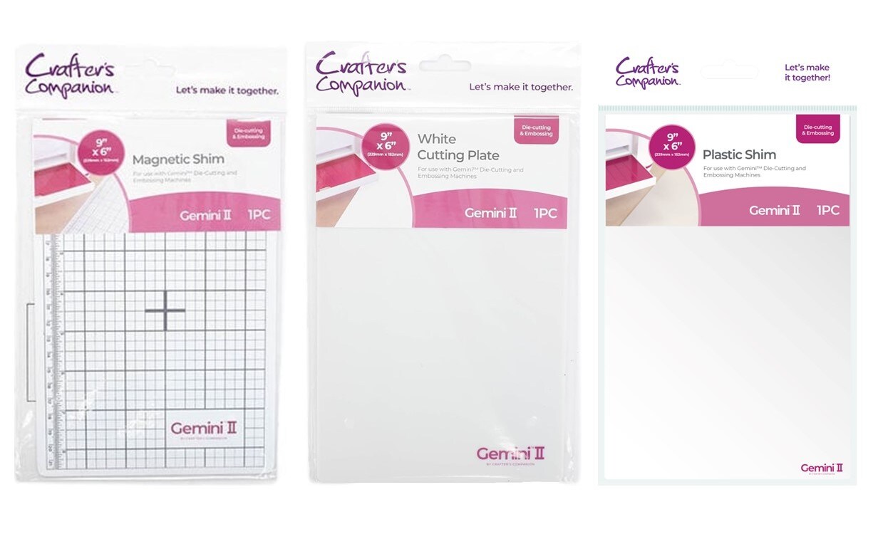 Gemini Jr or II 9"x6" 3 Plate Bundle - Cutting, Magnet, Plastic Shim