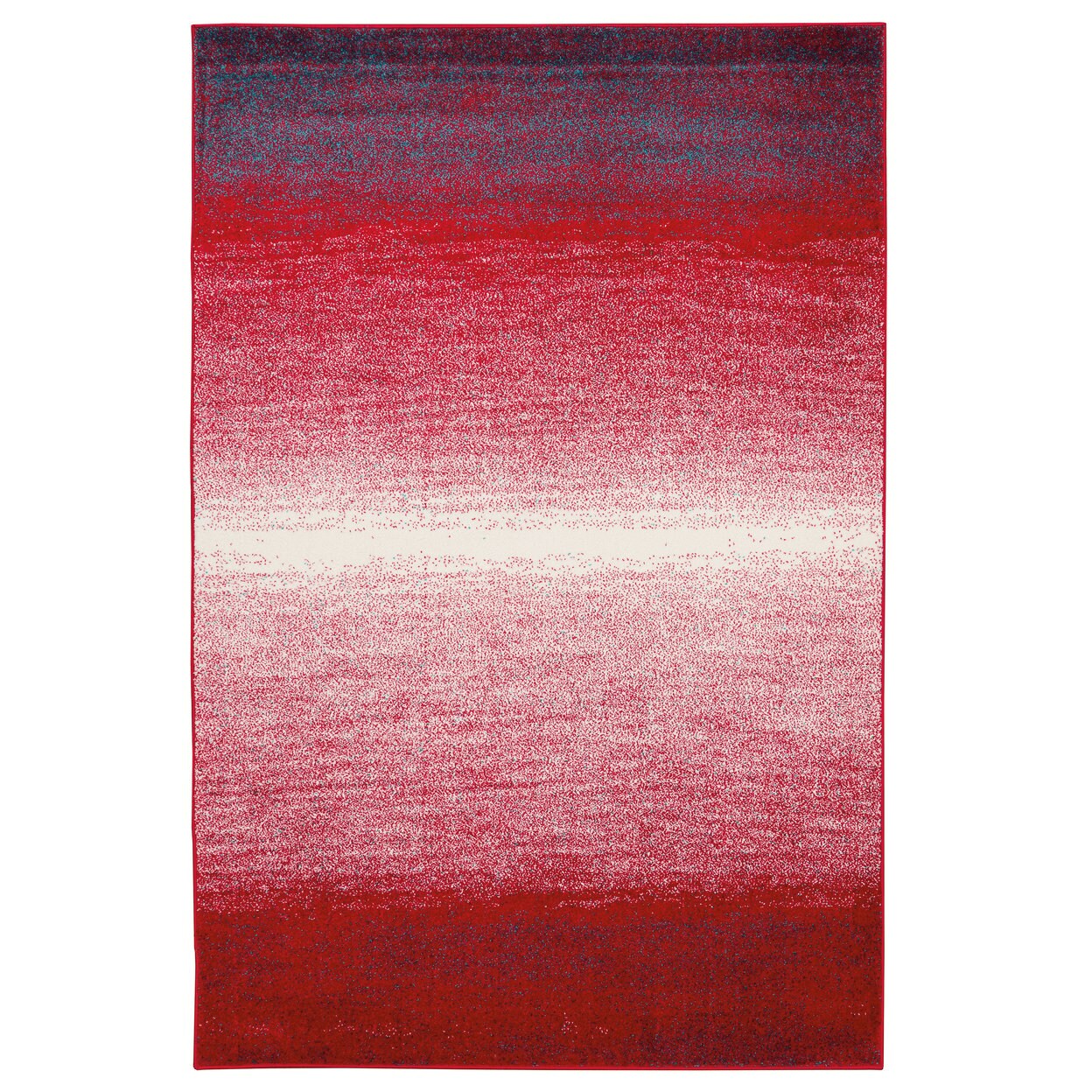 Ombre Red Area Rug 5 X 76&#x22; Modern Indoor Carpet Machine Made Gradient Design