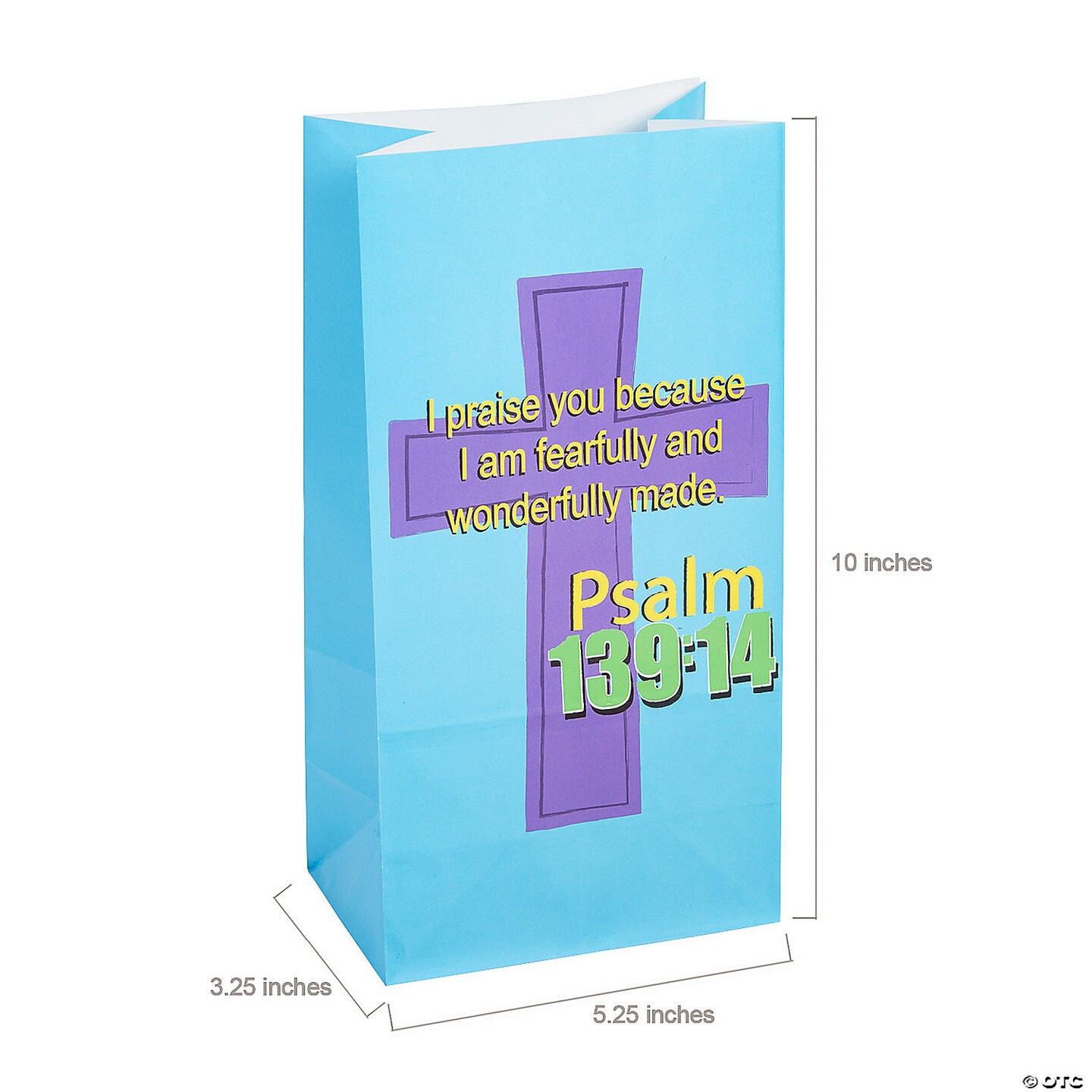 Bible Verse Treat Bags 5 1/4&#x22; x 10&#x22; - 12 Pc.