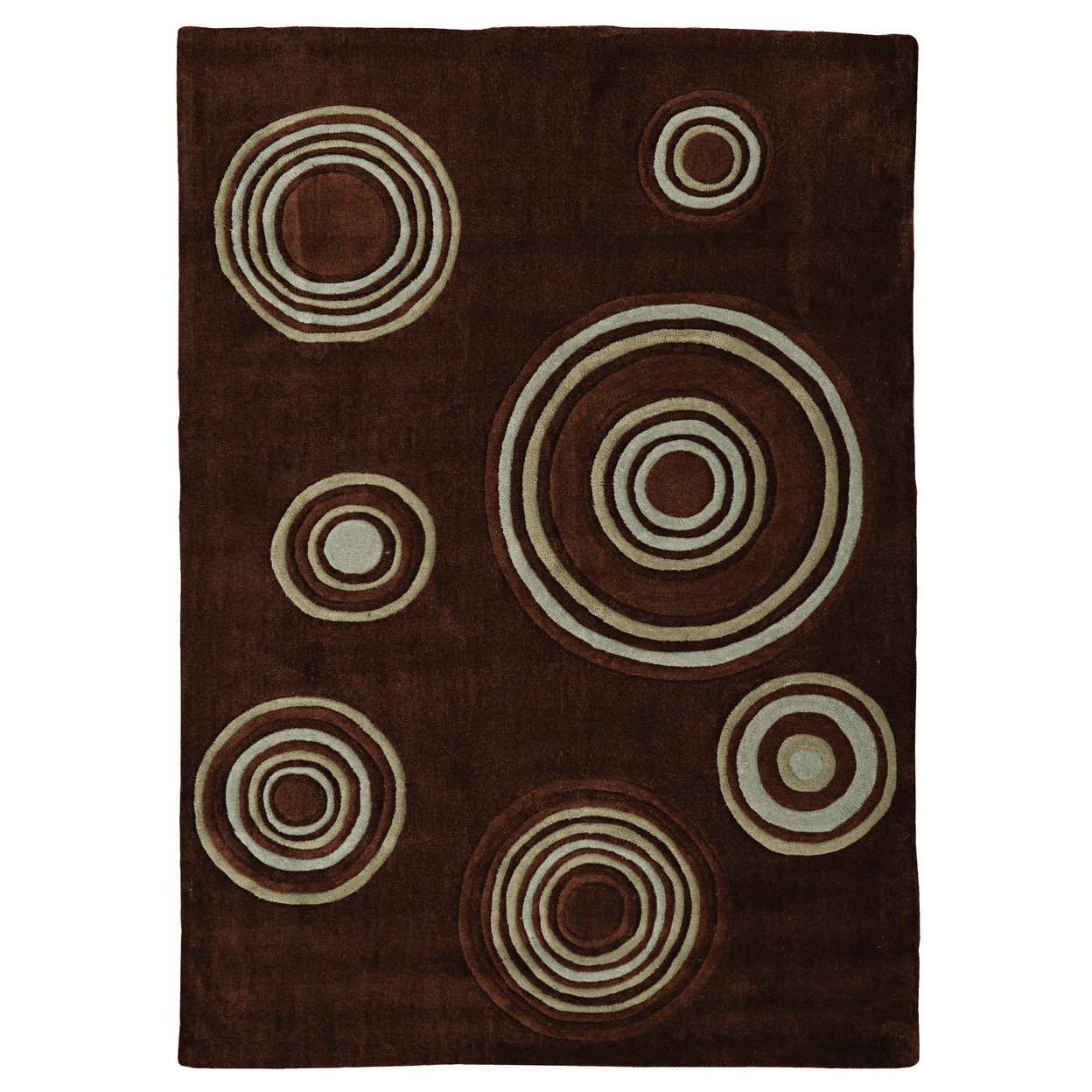 Trio Brinlee Chocolate Area Rug 5X7 Transitional Contemporary Indoor Design