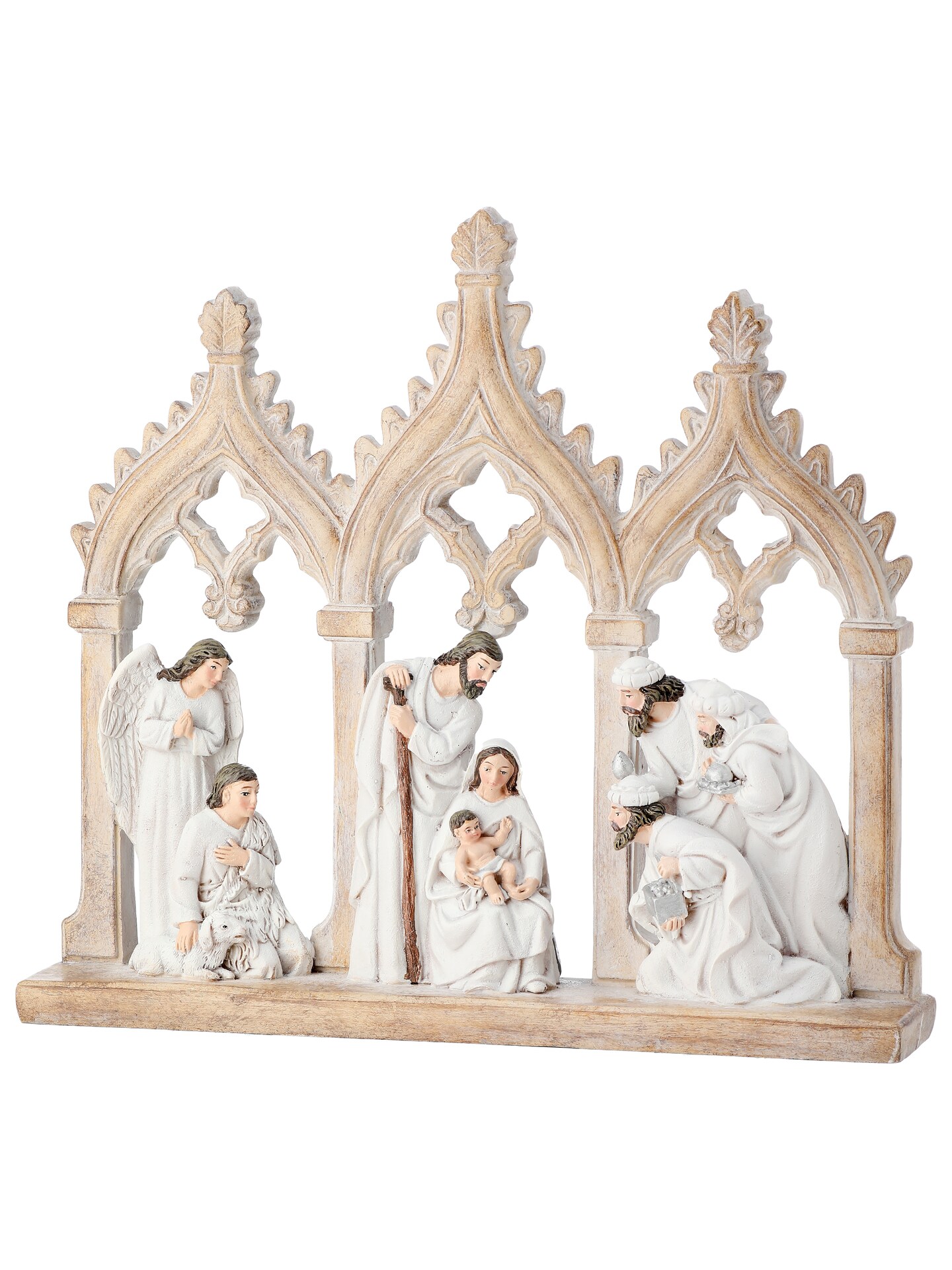 12&#x22; Nativity Scene W/Archs