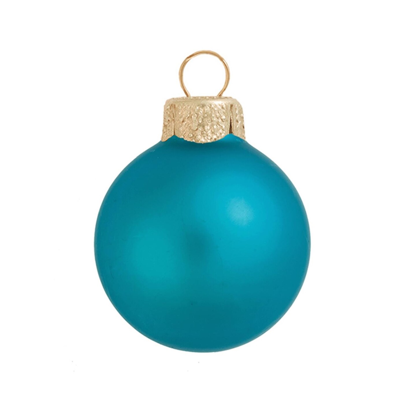 Whitehurst Petite Matte Finish Glass Christmas Ball Ornaments - 1.25" (30mm) - Teal - 40ct