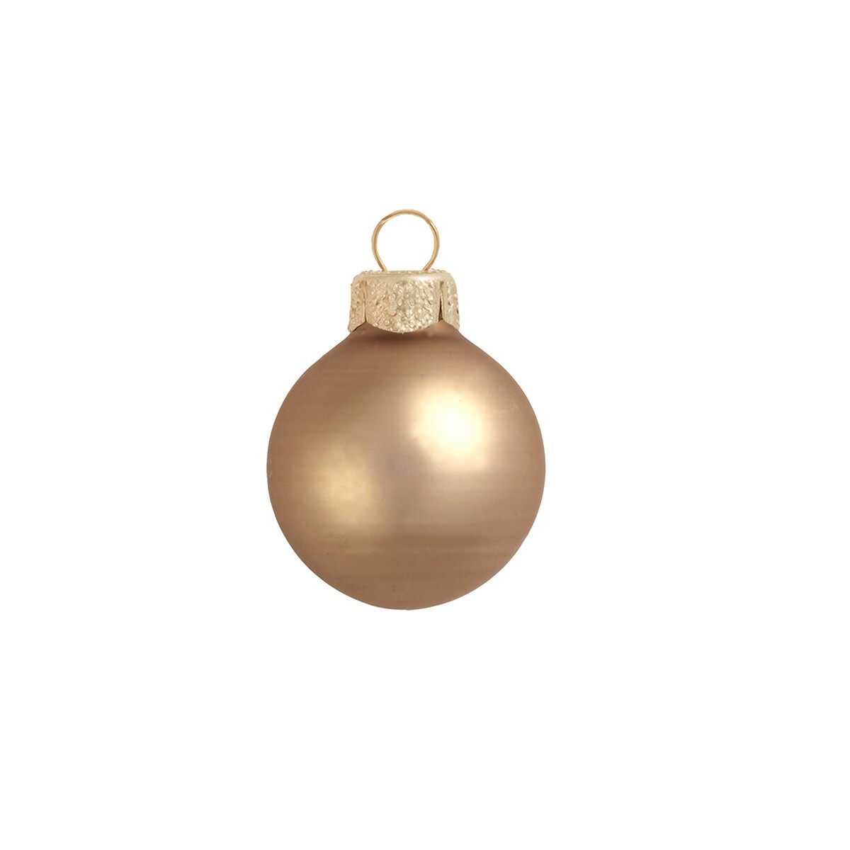 Whitehurst Large Matte Finish Glass Christmas Ball Ornaments - 6" (150mm) - Brown -2ct