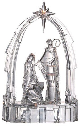 Icy Giftware Clear LED Lighted Christmas Nativity Figurines - 7.5" - Set of 4