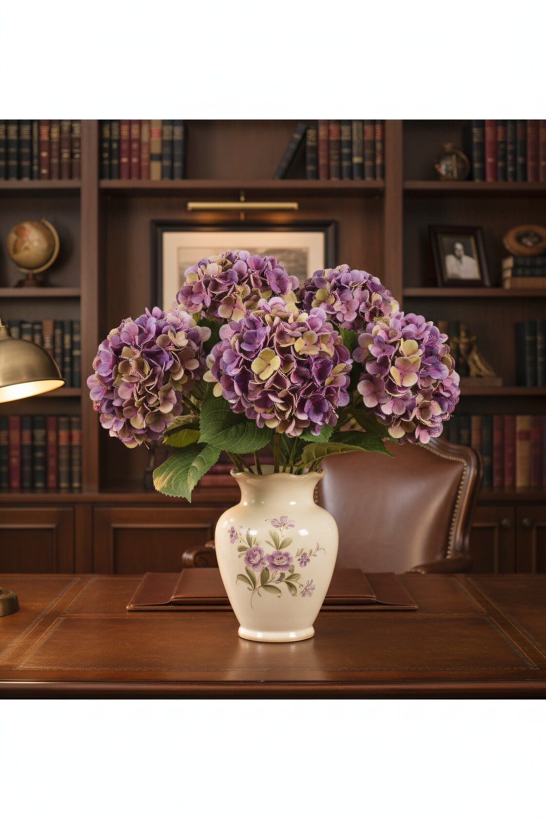 17.75&#x22; Artificial Purple Hydrangea Stem with 8&#x22; Bloom &#x2013; Lifelike
