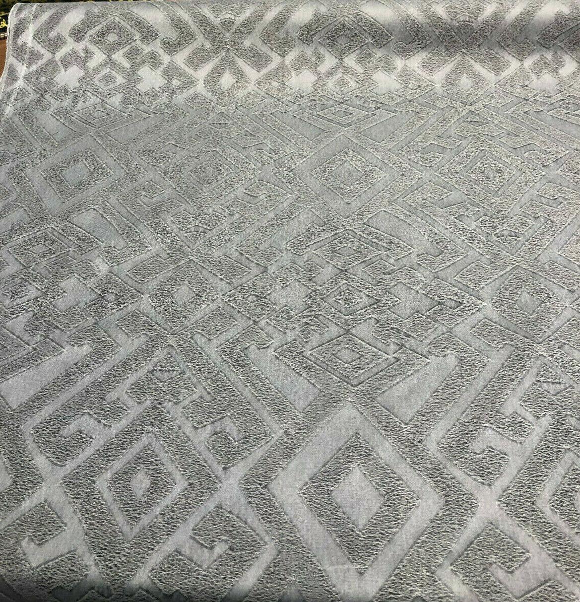 1 Yard Fabricut East Gate Moondust Gray Cotton Brocade Damask Fabric 59 Inches Wide