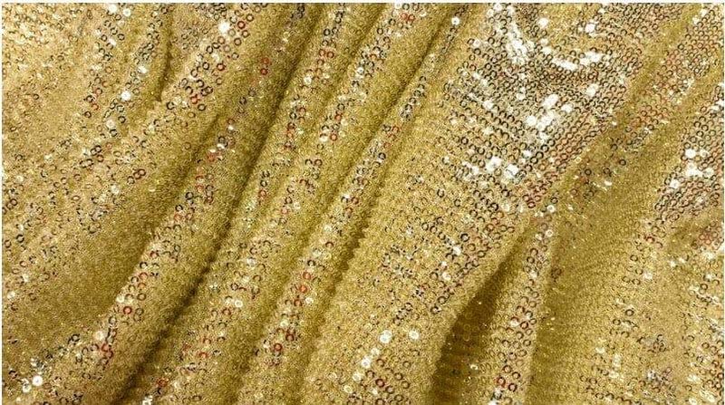 Pleated Glitz Sequin Spandex Fabric 56" Wide for Dresses, Costumes & Decor,  Count: 2 Yards, Color: Creative Gold | Michaels