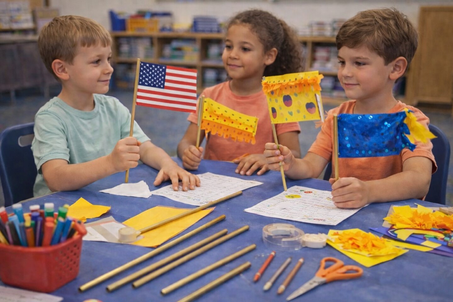 Stick for the Golden Flag, 1 Piece – Wooden Flagpole for Religious Celebrations & Crafts