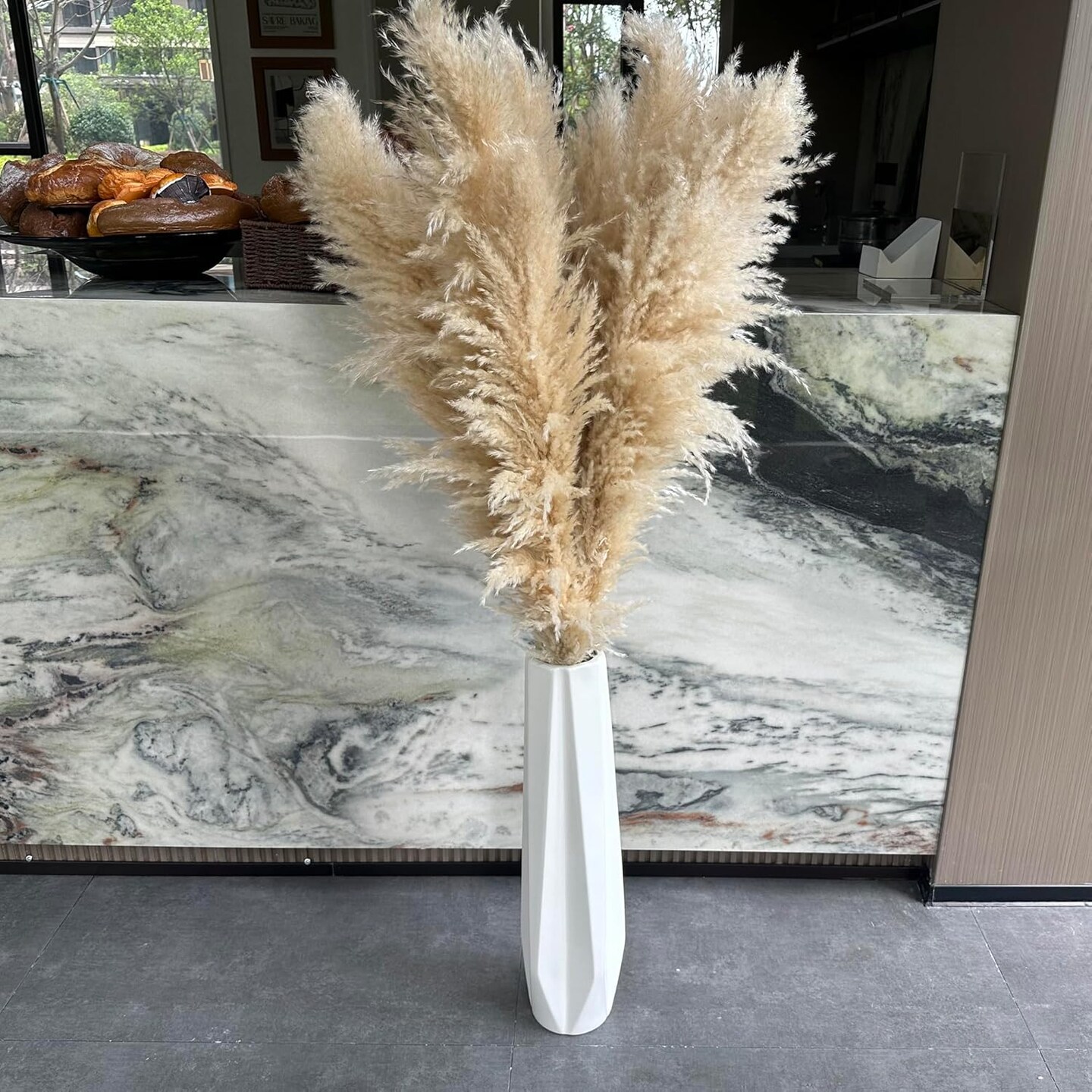 55&#x22; inch Scarcity Natural Pampas Grass Decor Tall( Beige)