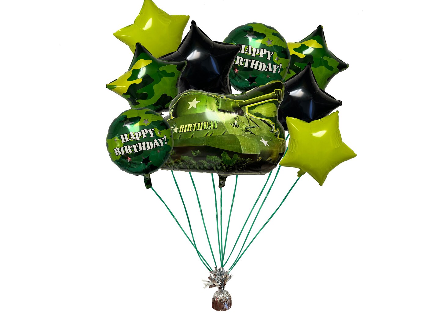 Camouflage 9 Balloon Bouquet