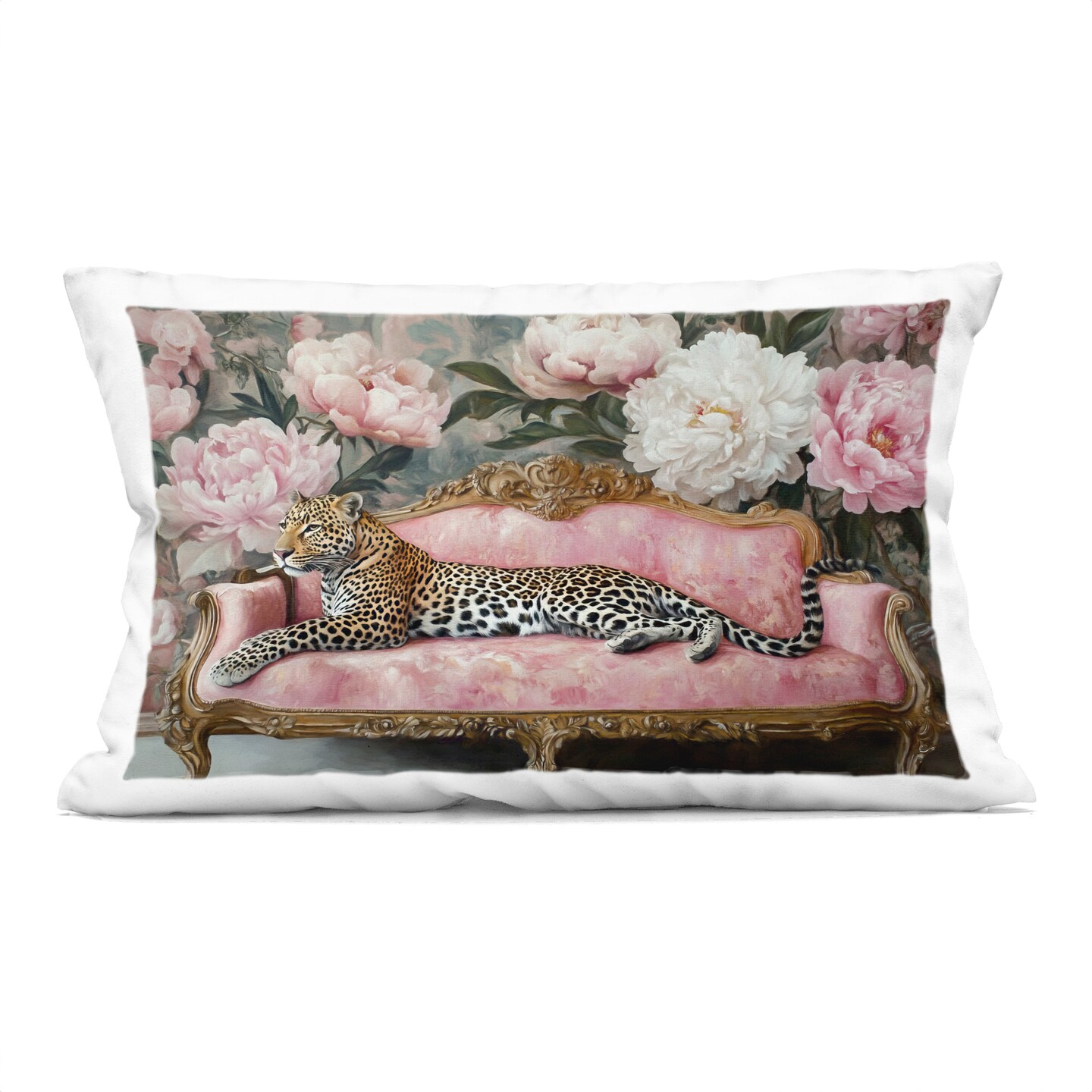 Stupell Industries Where The Leopard Dreams Decorative Printed Throw Pillow, design by Tina LeCour, 14 x 7 x 20