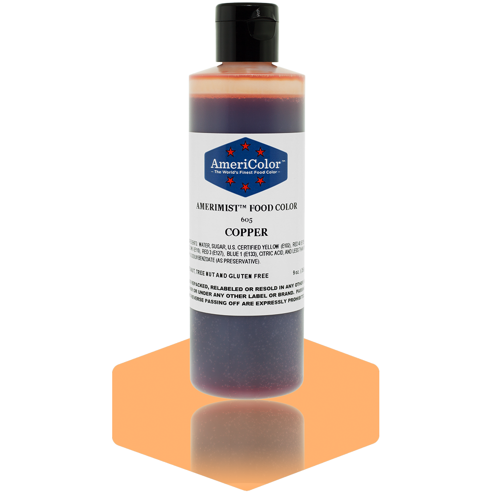 AmeriColor, Copper, 9 Ounce, AmeriMist Airbrush Food Coloring