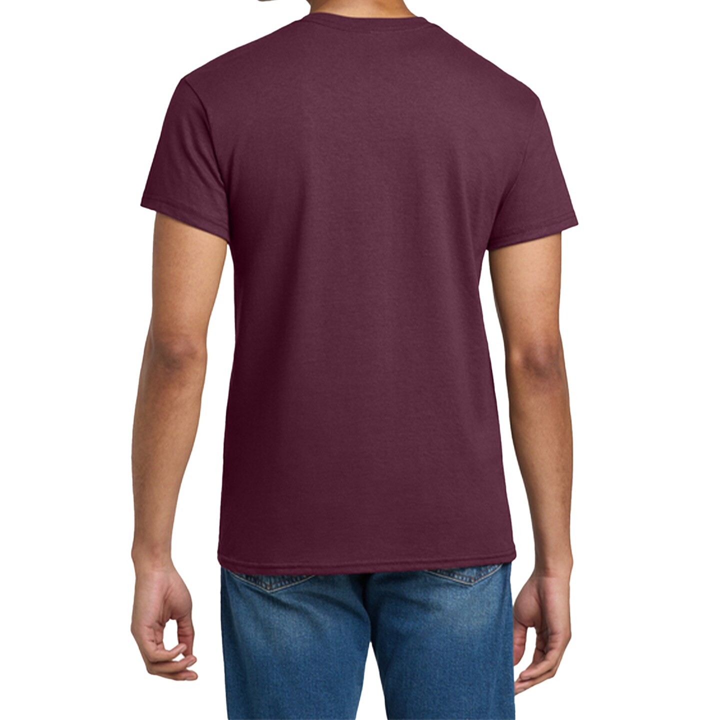 Gildan Ultra Cotton Maroon Short Sleeve T-Shirt Bundle for Heat Transfer, Crewneck Custom Printing Tee