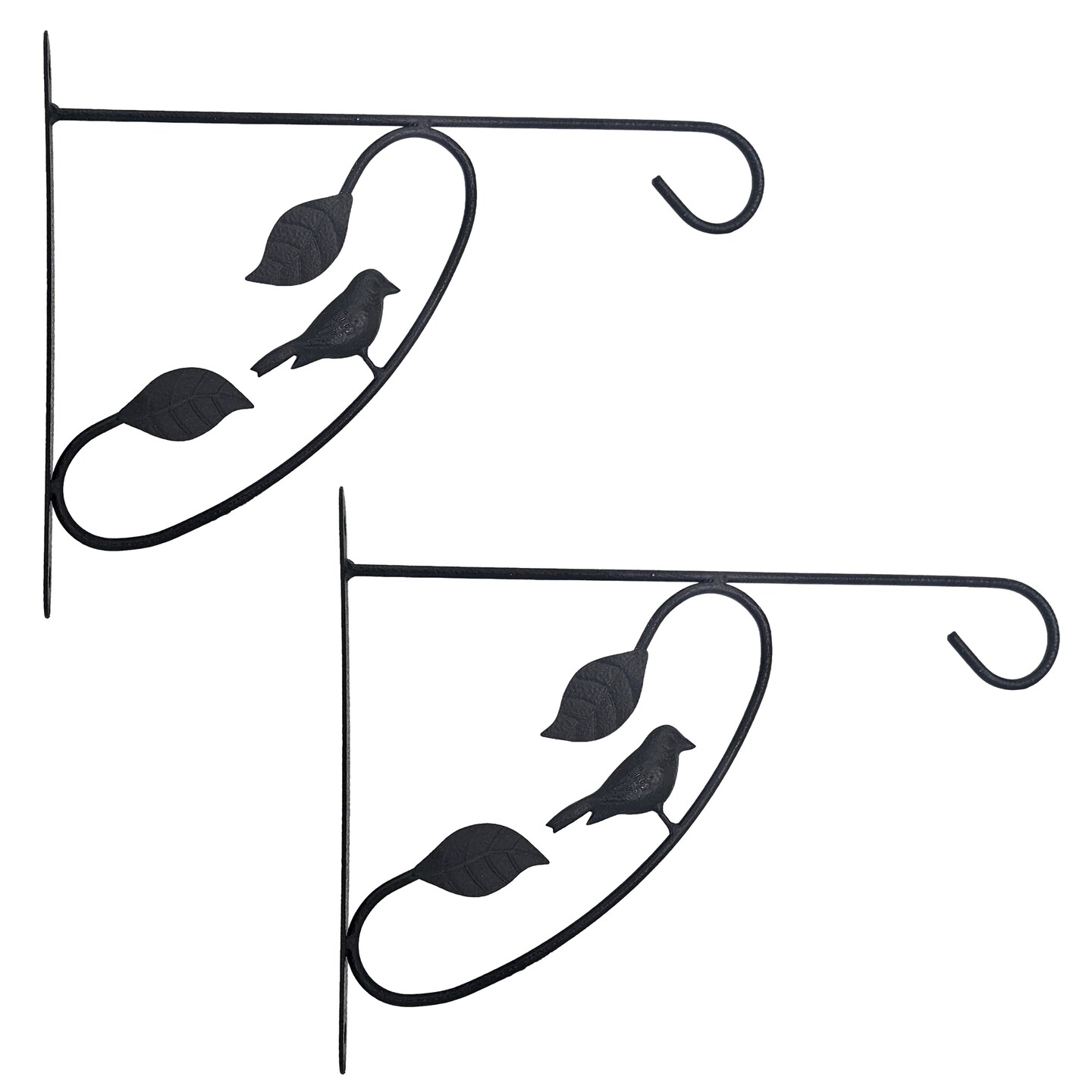 Scroll-Design Metal Wall Bracket for Hanging Accessories and Flowerpots for Indoor & Outdoor Use