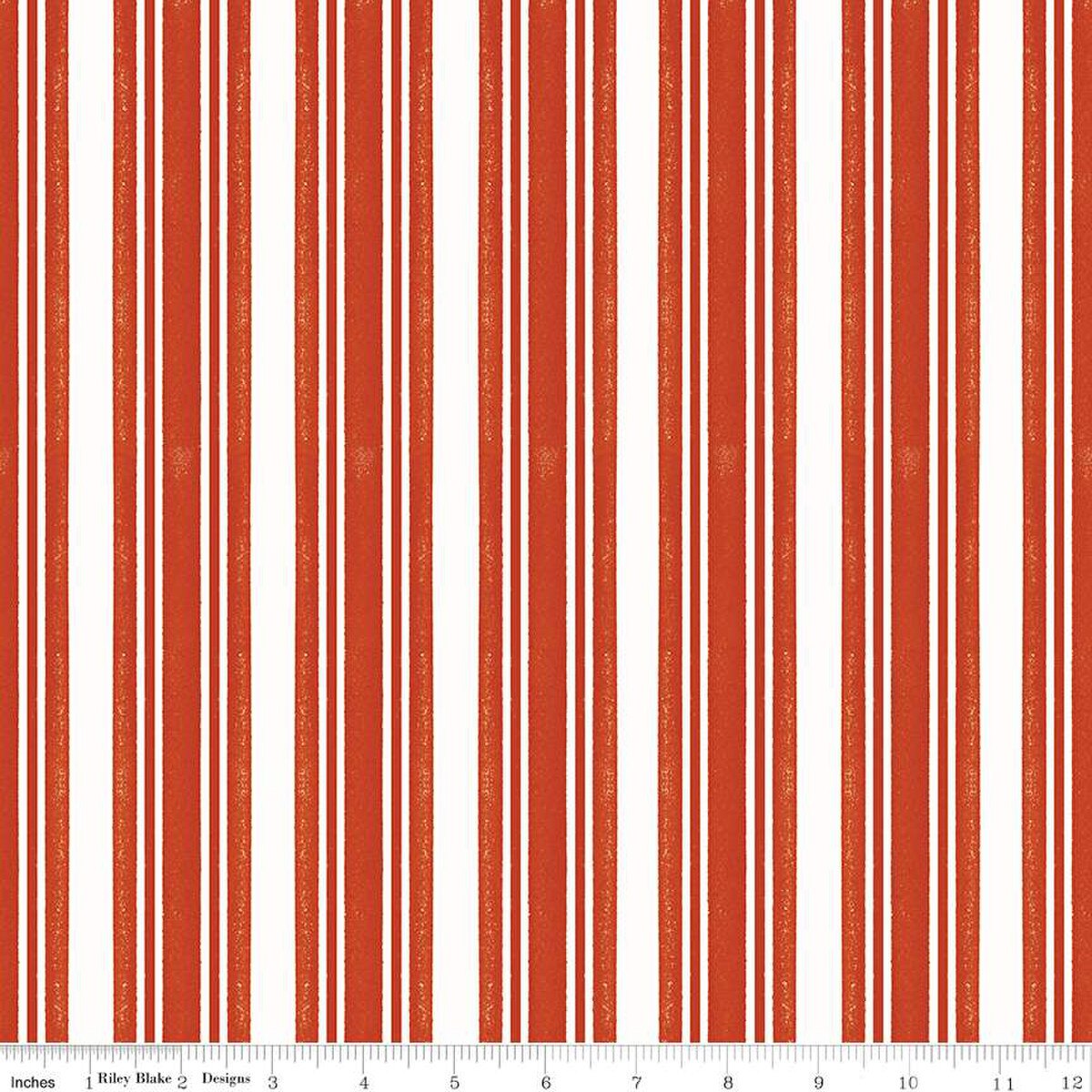 Stripe in Red (c16289-red) | Classic Christmas | J Wecker Frisch | Riley Blake