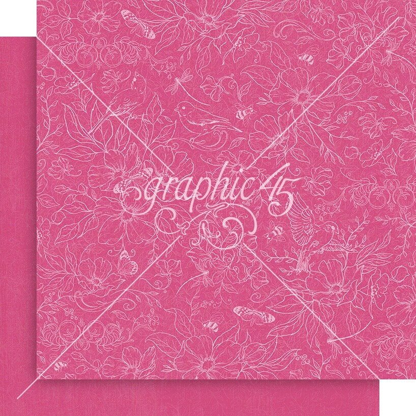 Graphic 45 Collection Pack 12"X12"-Patterns & Solids, Spring Is In The Air