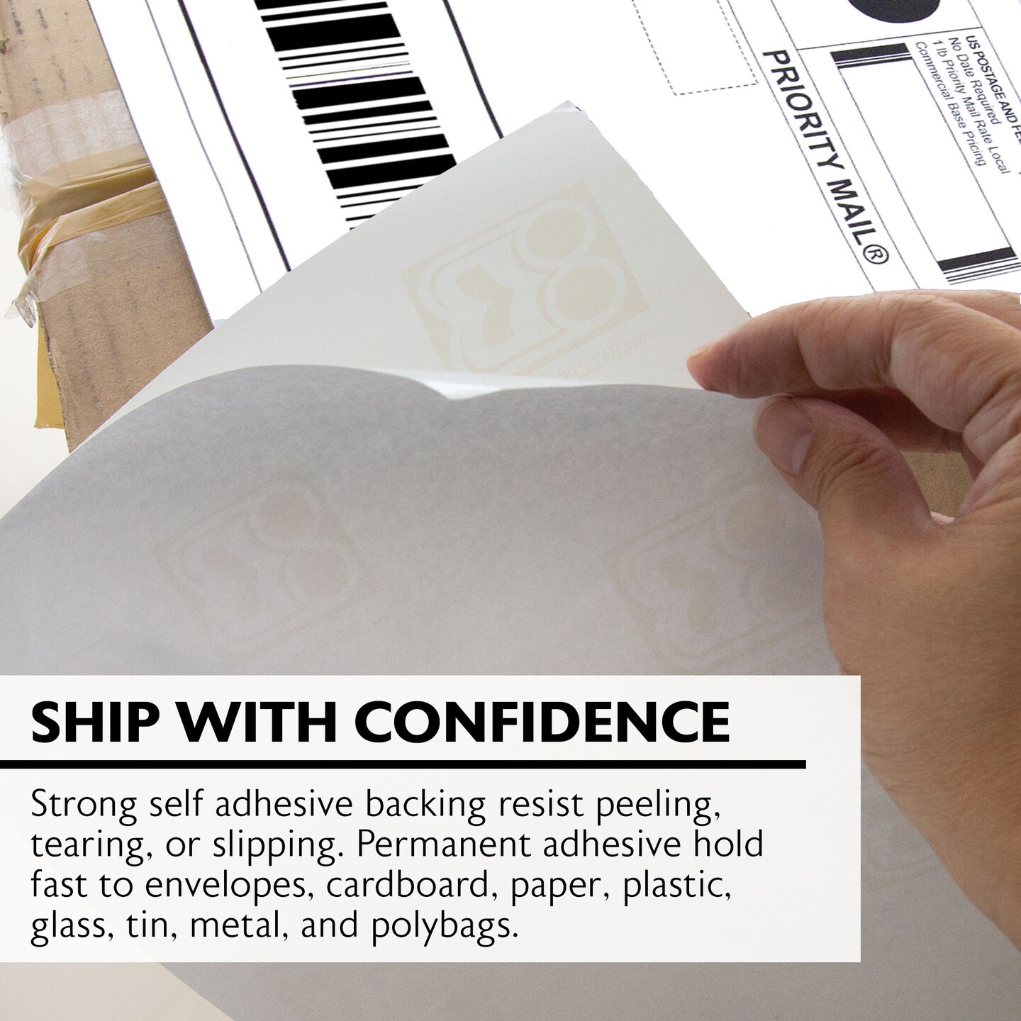 BAZIC White Multipurpose Labels Full Sheet 8.5" X 11" (10/Pack)