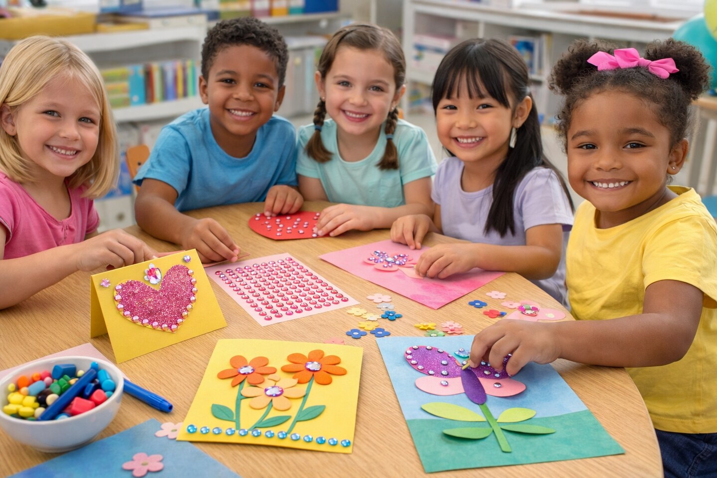 4mm Round Gold Gemstone Stickers – Self-Adhesive Craft Rhinestones, 264 Count