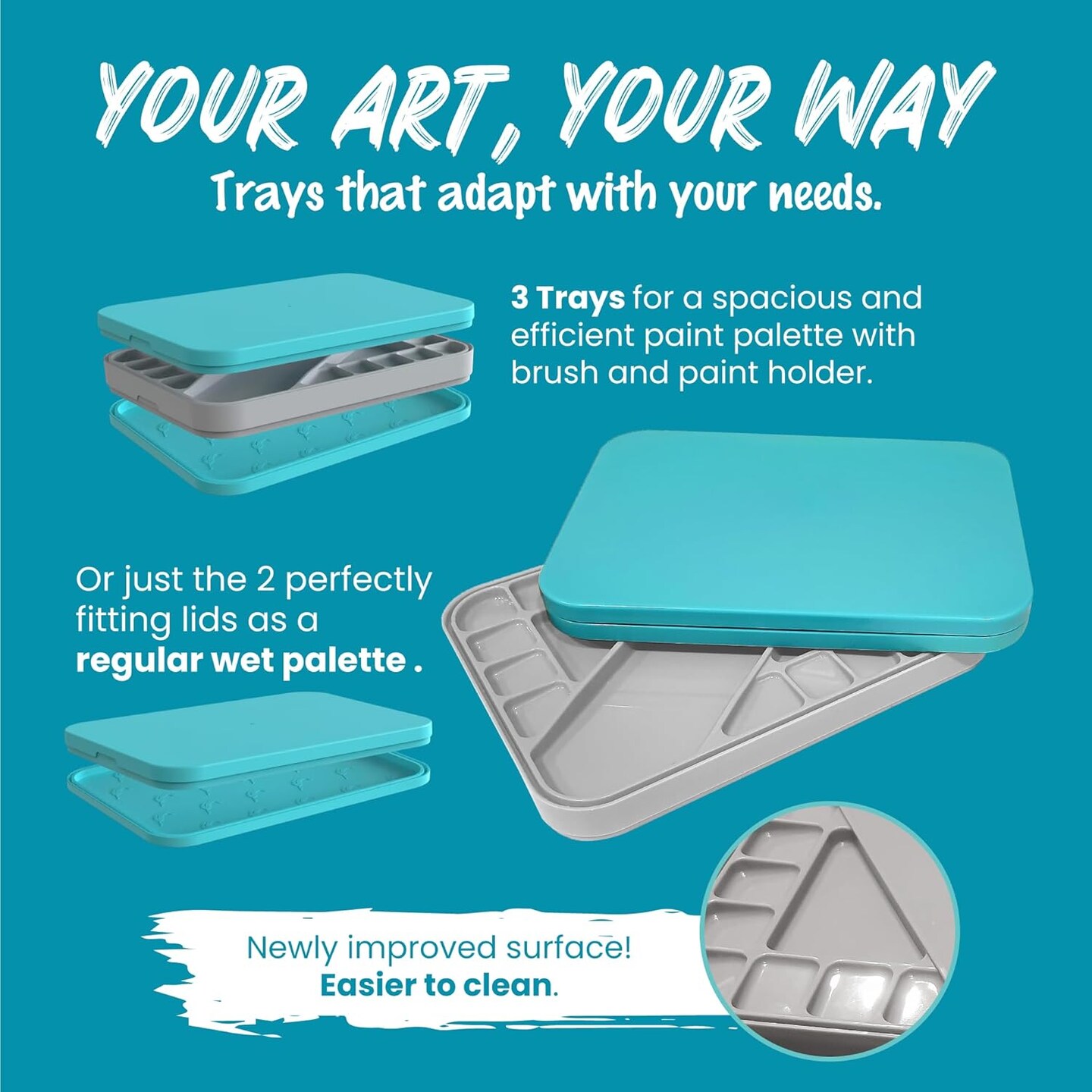 Wet Pallet for Miniature Painting. Stay Wet Palette for Acrylic Paints