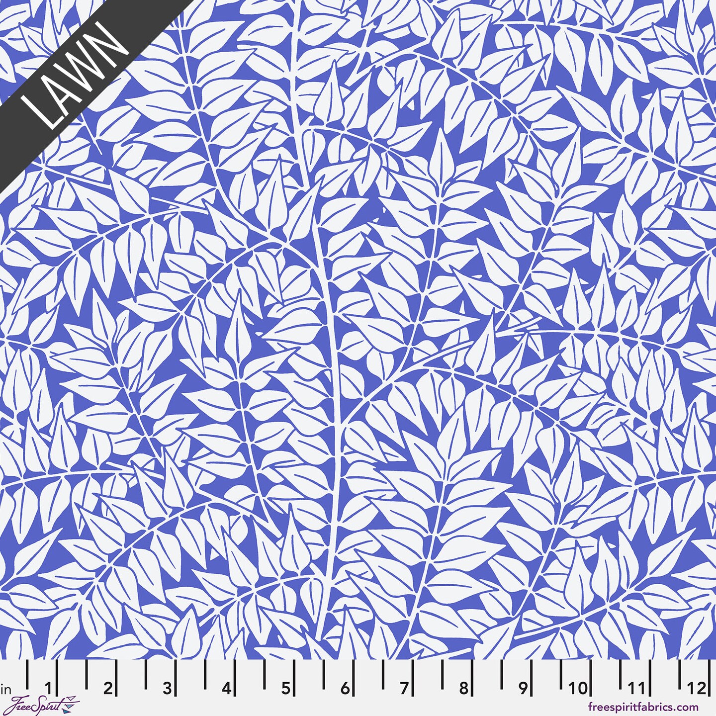 Branches Cotton Lawn in Blue (clkw005.blue) | Kaffe x Morris and Co. | The Original Morris & Co | Free Spirit