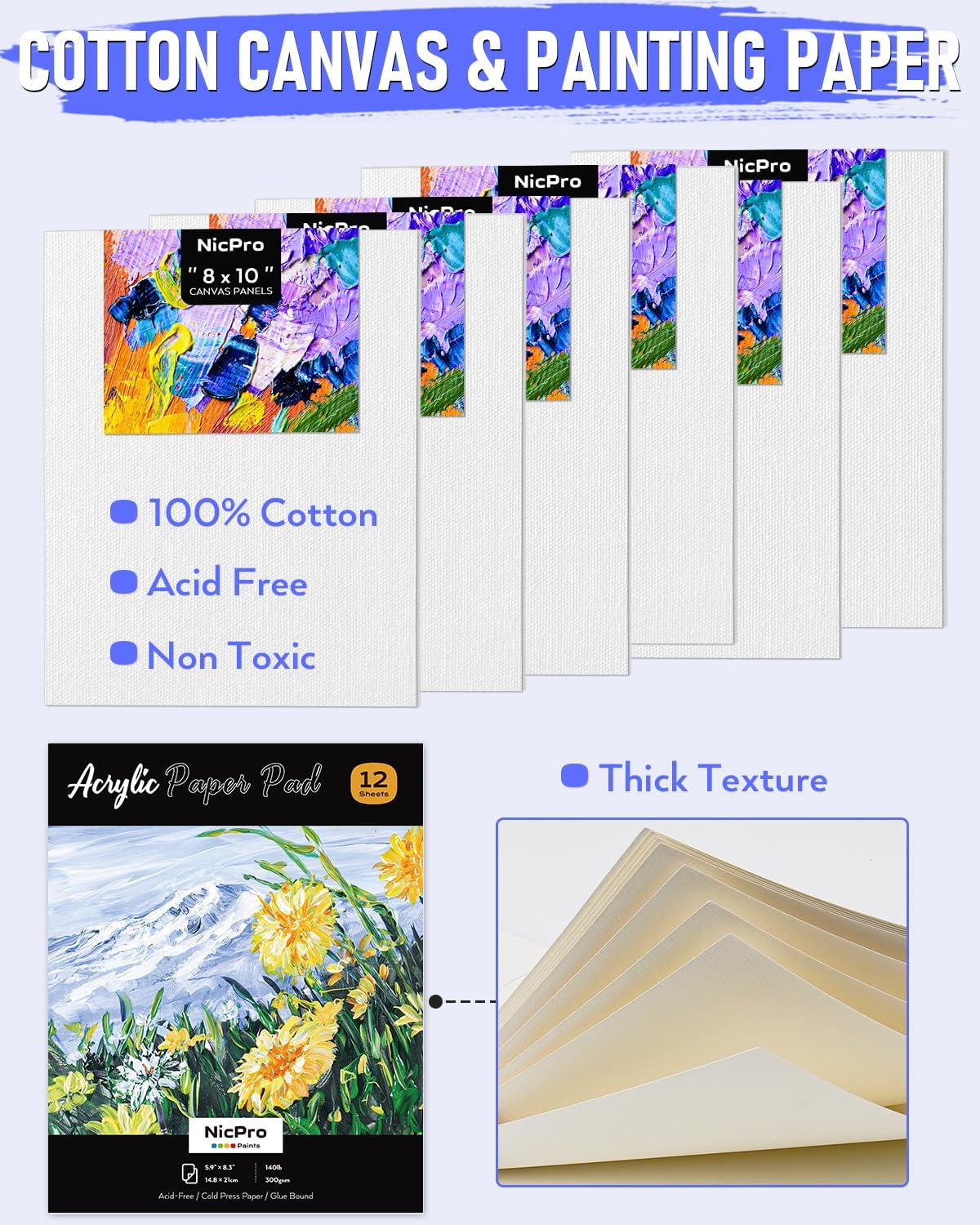 48 Piece Painting Kit With 24 Acrylic Paints, 8 DIY Wooden Stencils 5 Canvas Panels 8 Brushes, Table Easel, Etc, Art Supplies Set For Kids Students Artists And Beginner