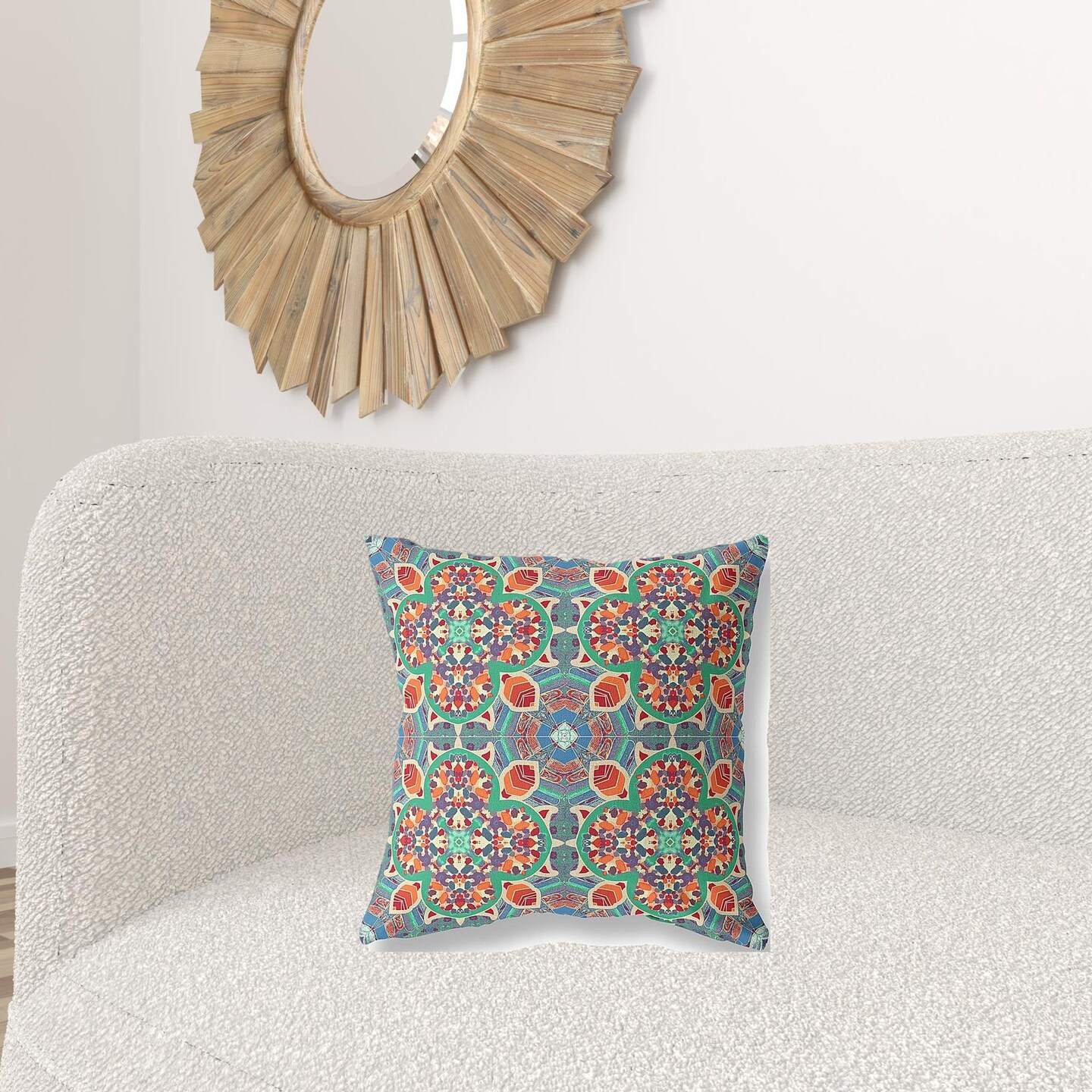 Edge Collections - 18 x 18 x 5 inches - Multi - Boho Cloverleaf Decorative Throw Pillow - 1 Piece