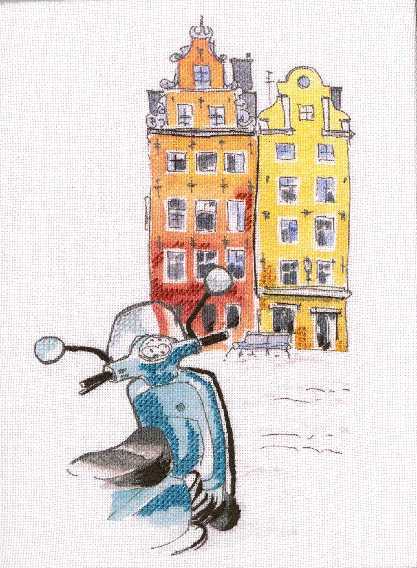 Cross-stitch Kit with printed background "Paint by Threads" DT-M014