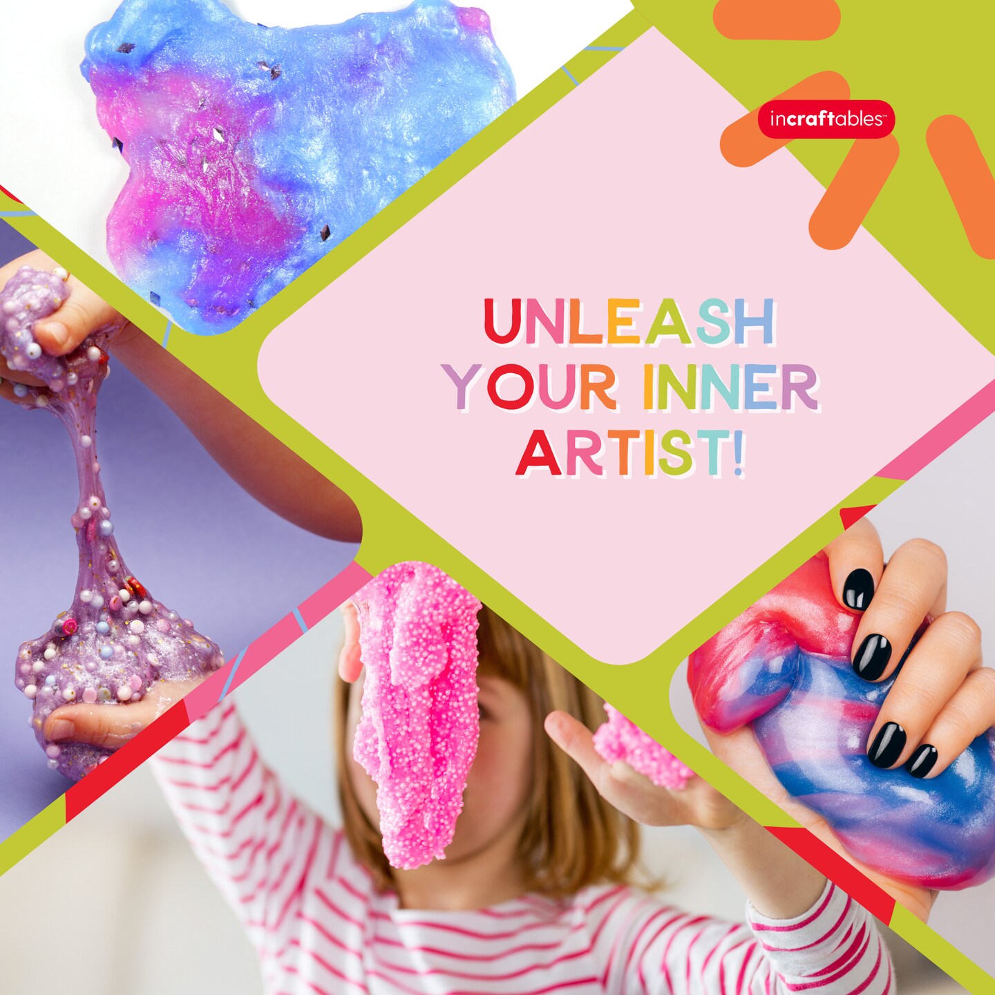 Incraftables Slime Kit for Girls & Boys. DIY Add-ins Slime Making Kit with Slime Charms, Foam Balls, Fishbowl Beads, Candy, Glitters, Shells, Tablet Bottles, Foil, Containers & Mix-ins Tool Supplies