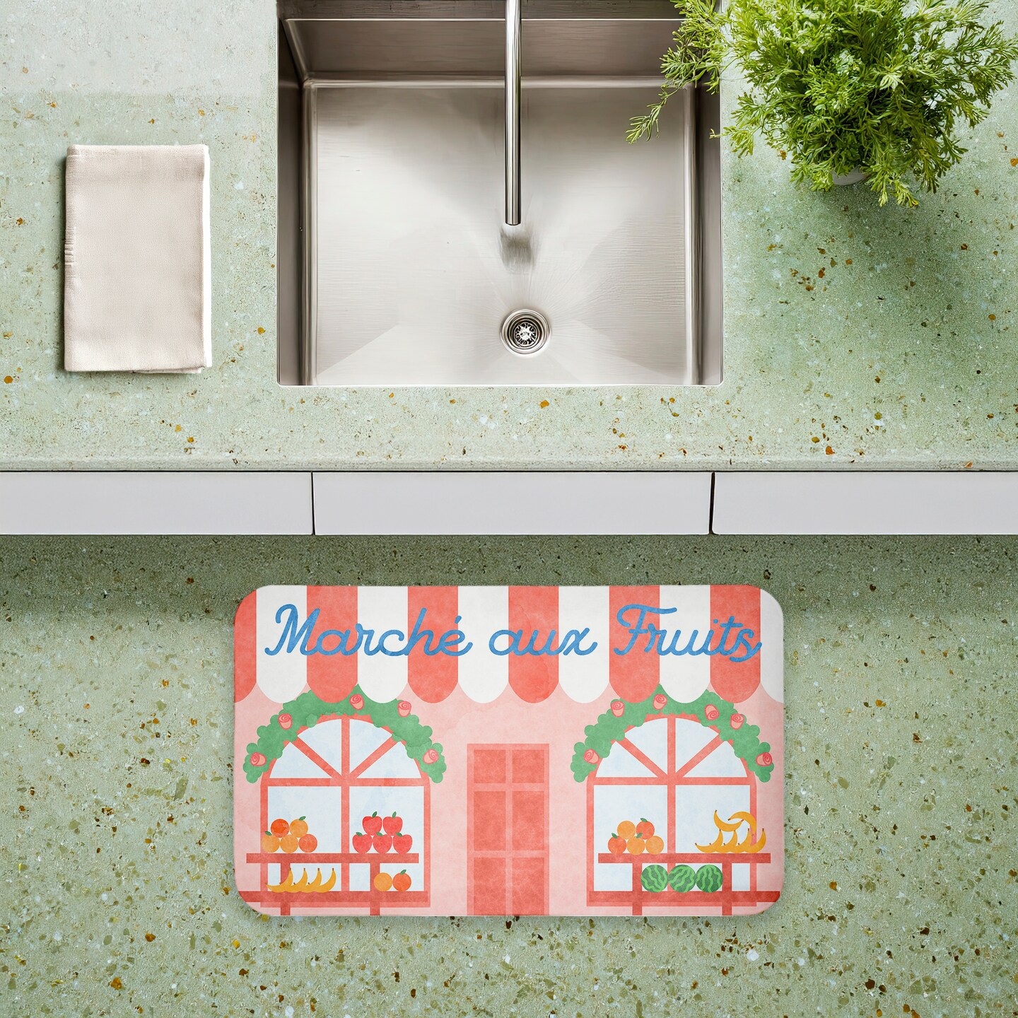 Stupell Industries Florist Market Fruit Florist Printed Anti-Fatigue Floor Mat, 30"x18"