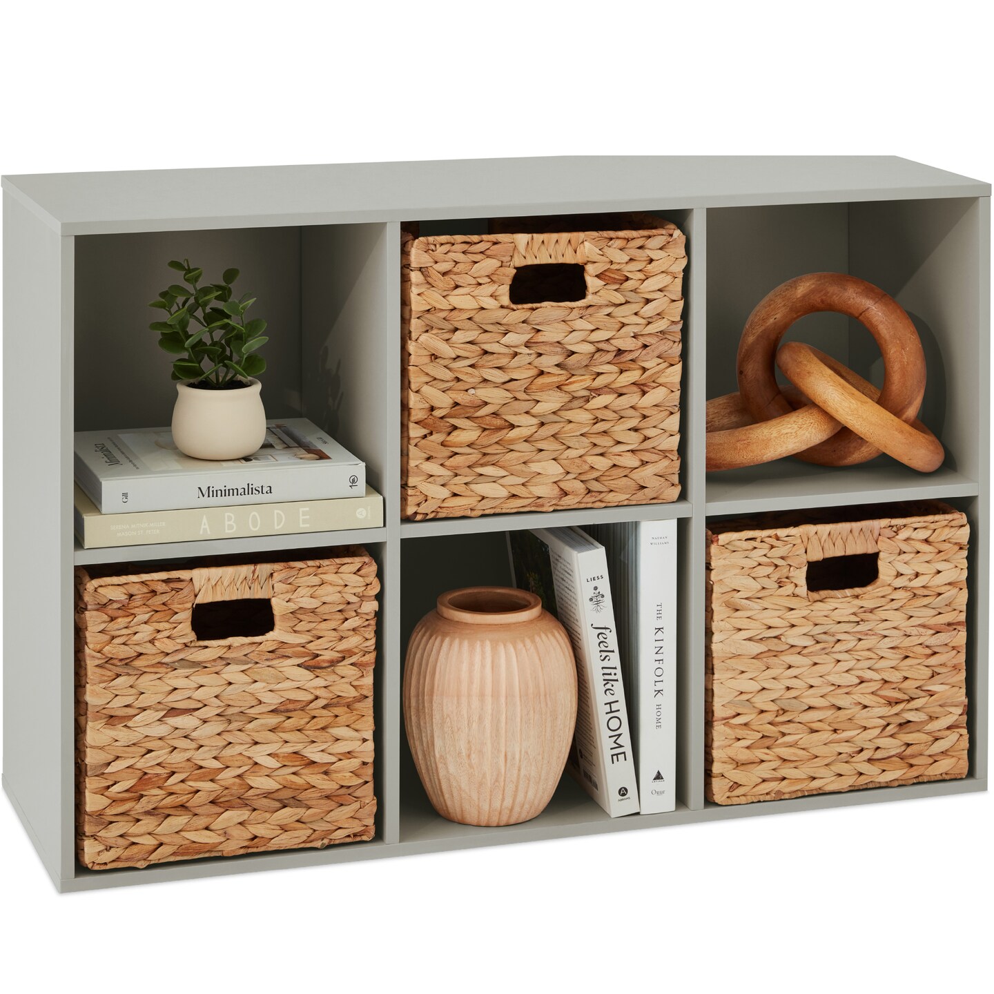 Best Choice Products 6-Cube Bookshelf, 11in Display Storage System, Organizer w/ Removable Back Panels