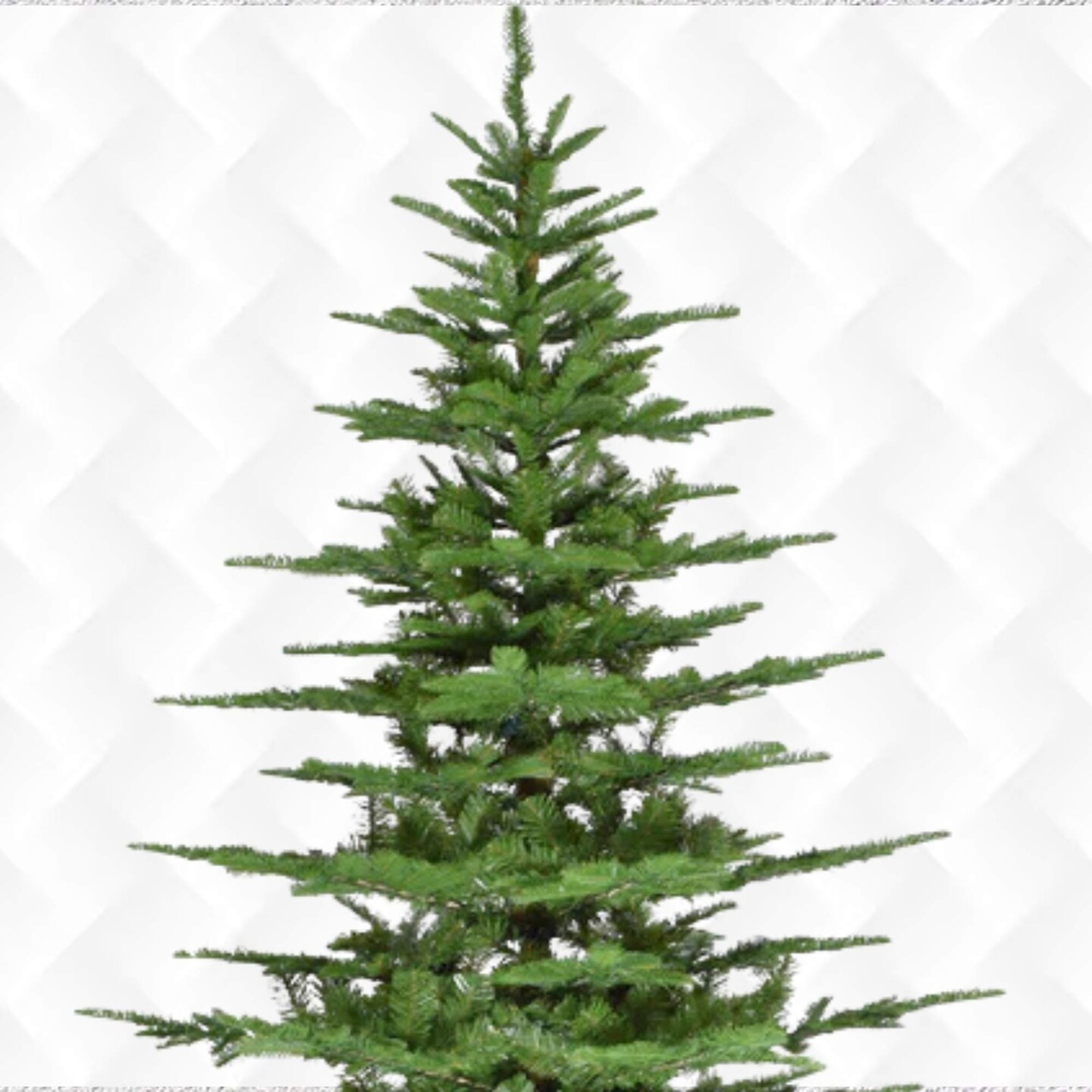 Unlit Green Aspen Fir Christmas Tree 6.5ft with 956 Lifelike Tips and Metal Stand