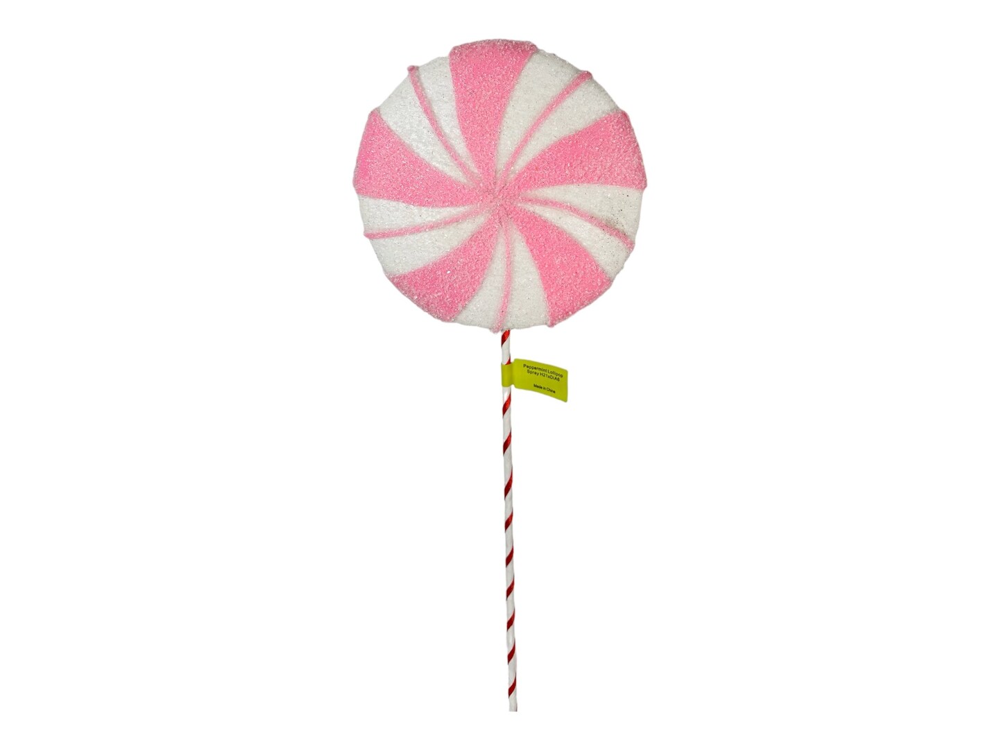 21"x6" Peppermint Lollipop Spray in White & Pink by TCT Crafts - Sweet Holiday Decor-85774PK