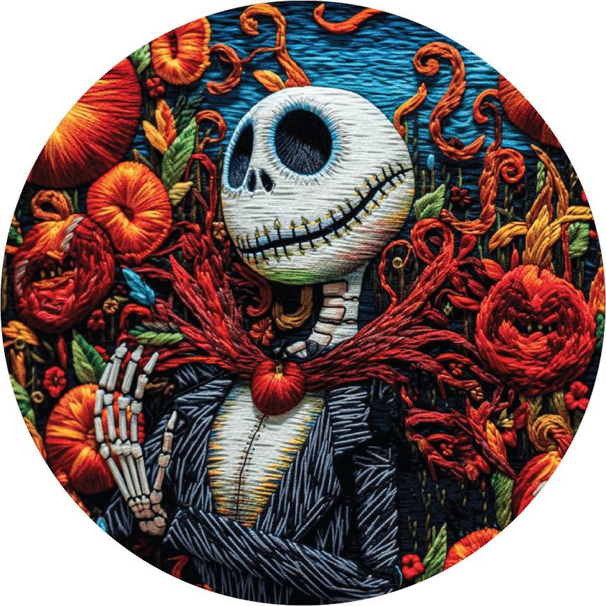 Jack Skeleton Embroidered Effect Sign