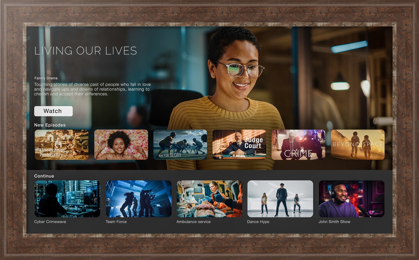 The Samsung Frame TV 55 inch TV Frame, Ornate Frame TV (Fits 2021-2025 Models)