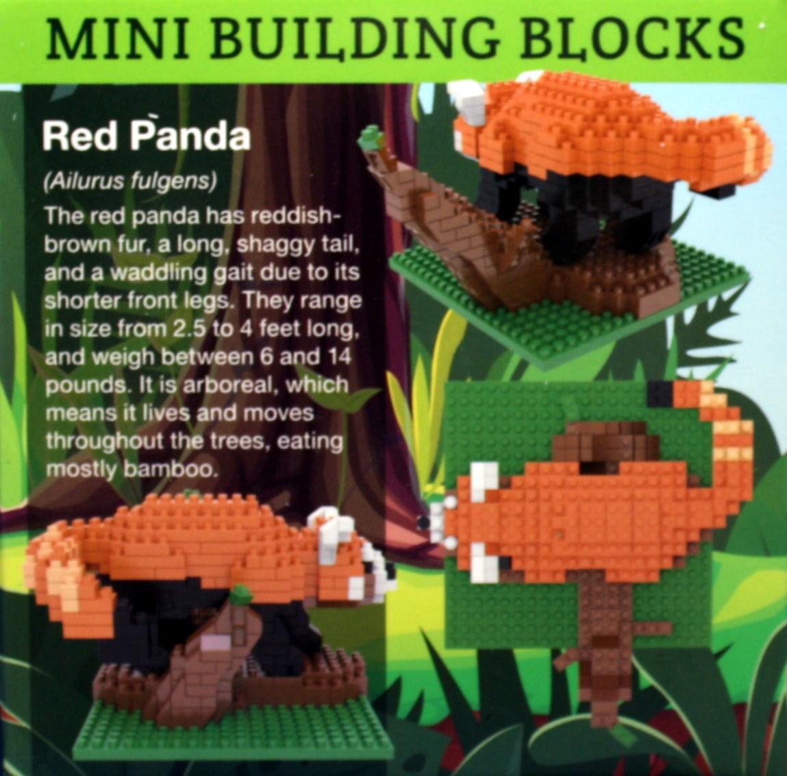 Mini Building Blocks - Red Panda