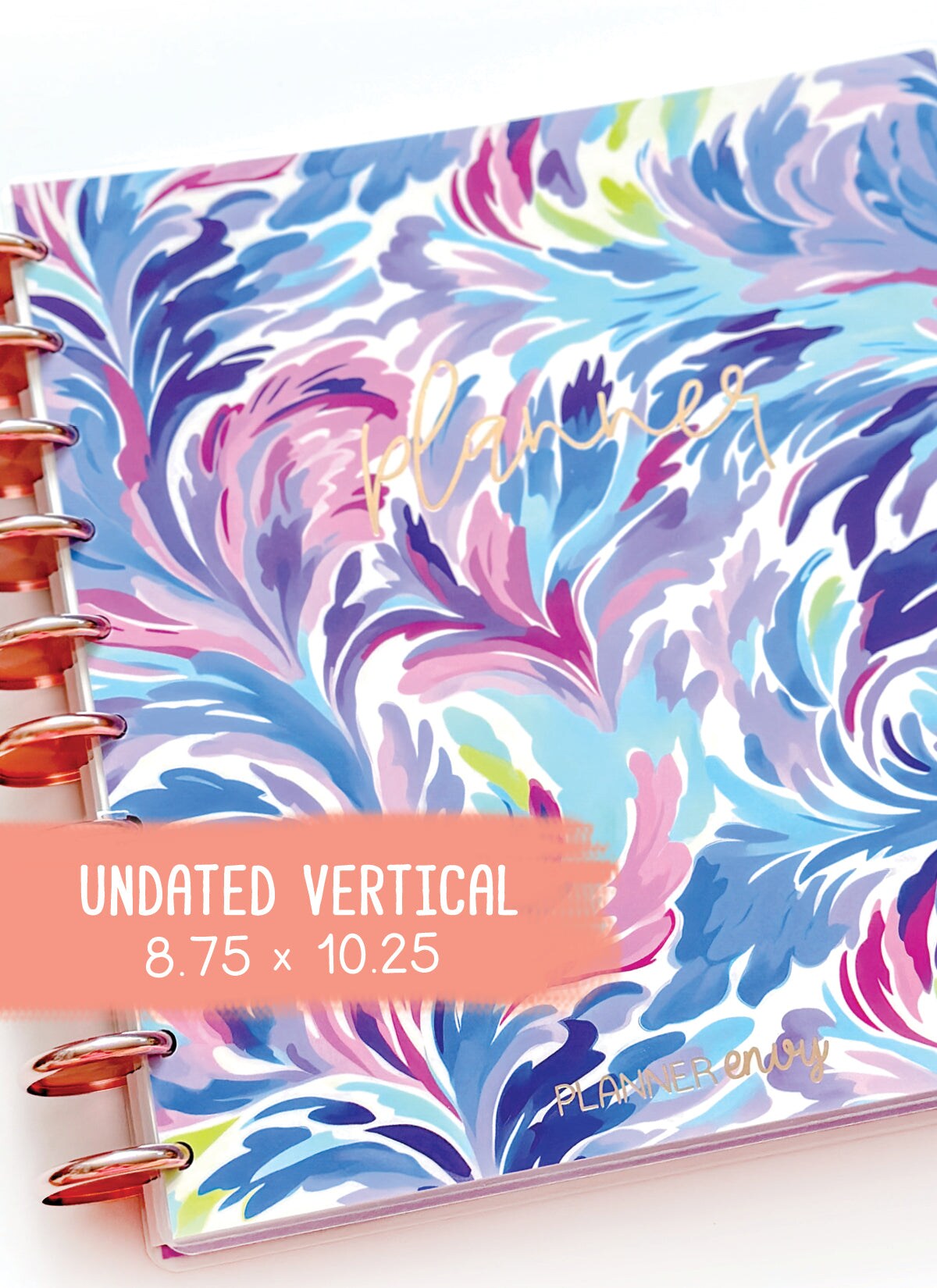 Undated Planner - Vertical Layout, Disc Bound - "Aurora" (#1306)