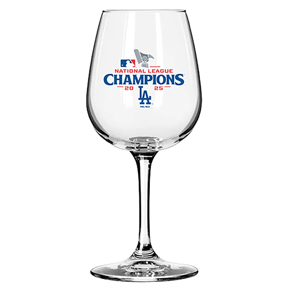 12.75oz Stemmed Wine Glass, MLB National League Champs 2025, Direct Print, Los Angeles Dodgers